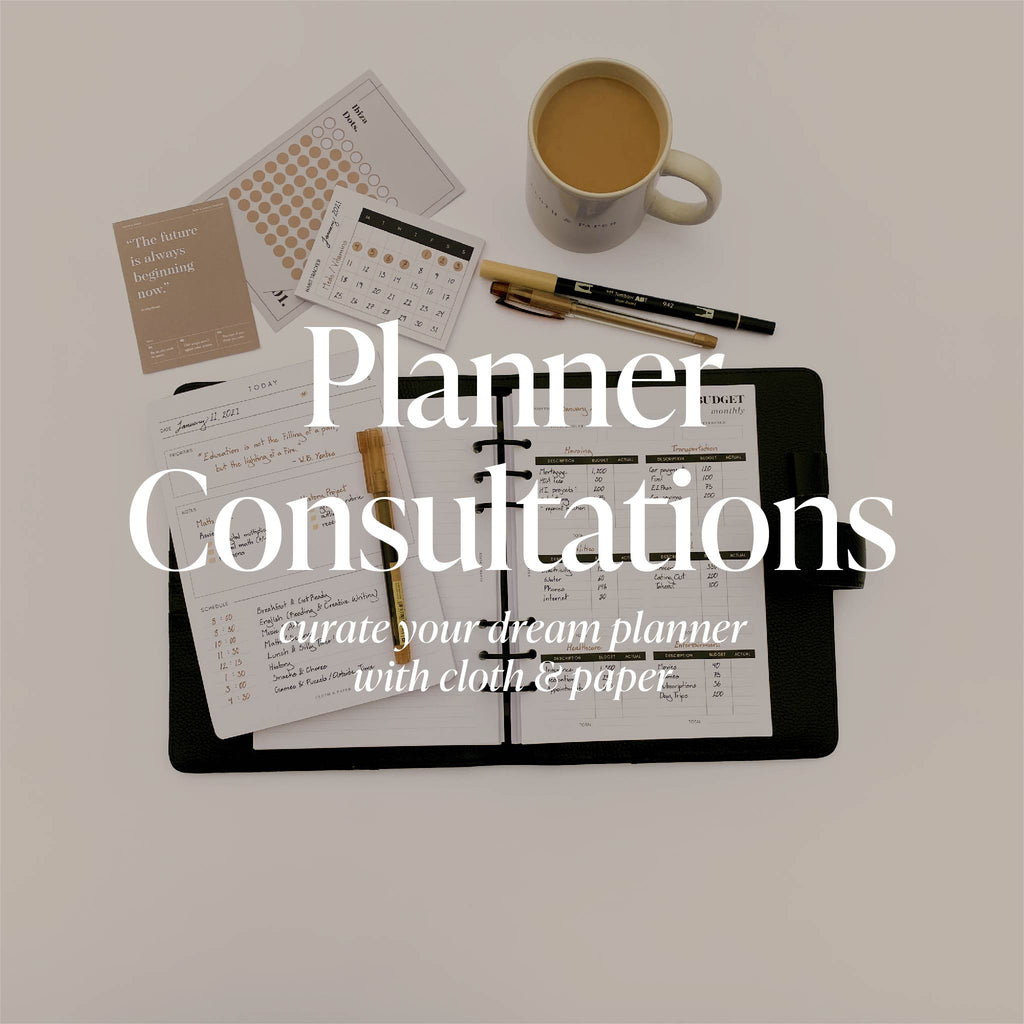 Planner Consultations | Curate Your Dream Planner with Cloth and Paper