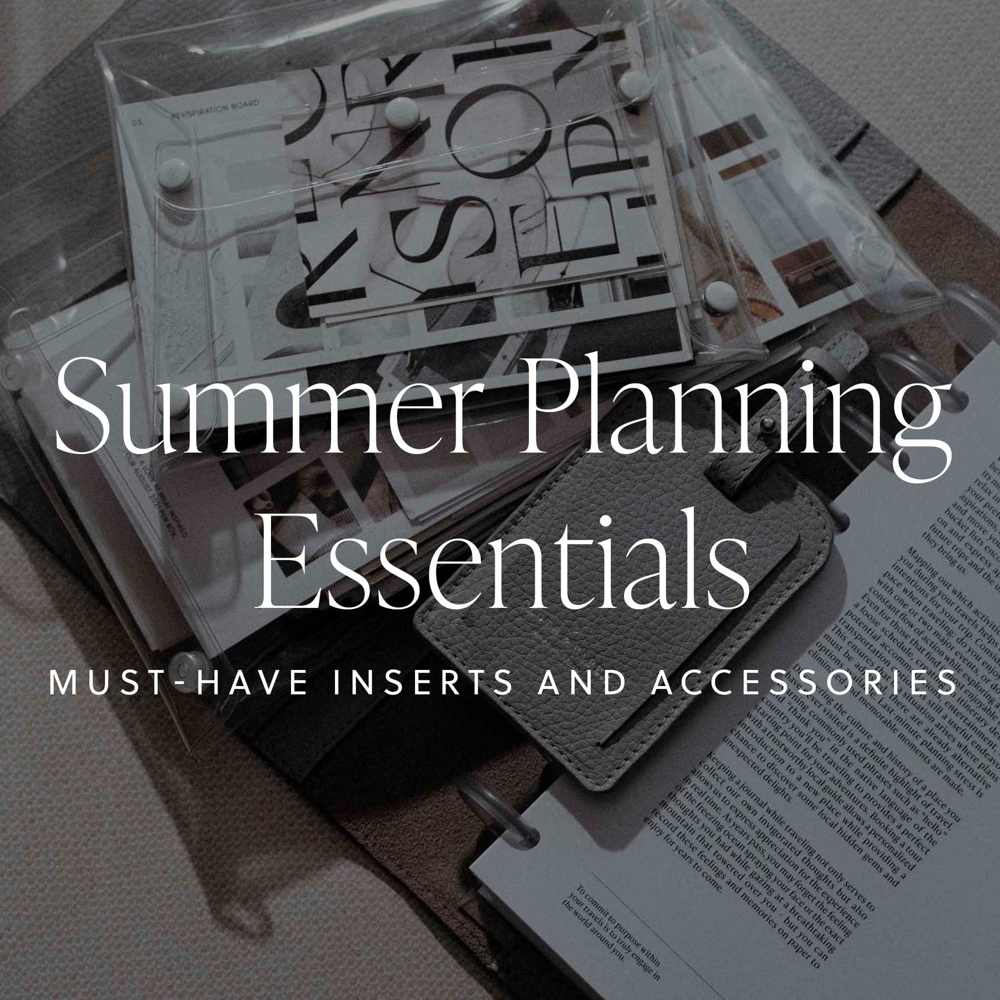 An image featuring the top 5 Cloth & Paper picks for the first week of July 2024, with overlay text reading: "Summer Planning Essentials: Must-Have Inserts & Accessories."