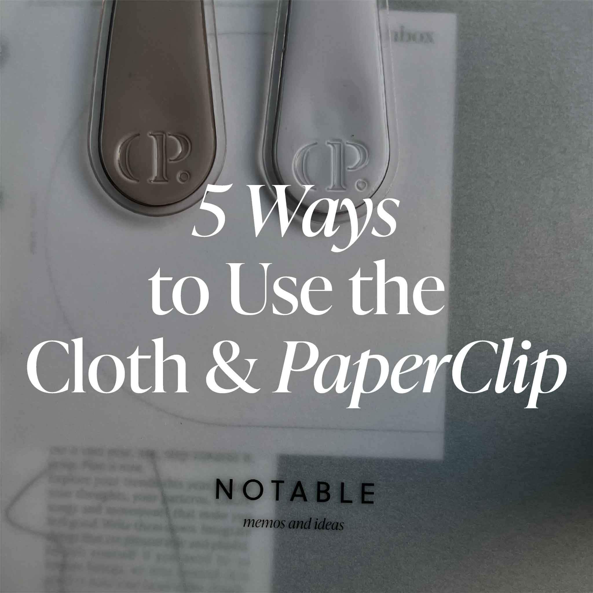 5 Ways to Use the Cloth & PaperClip