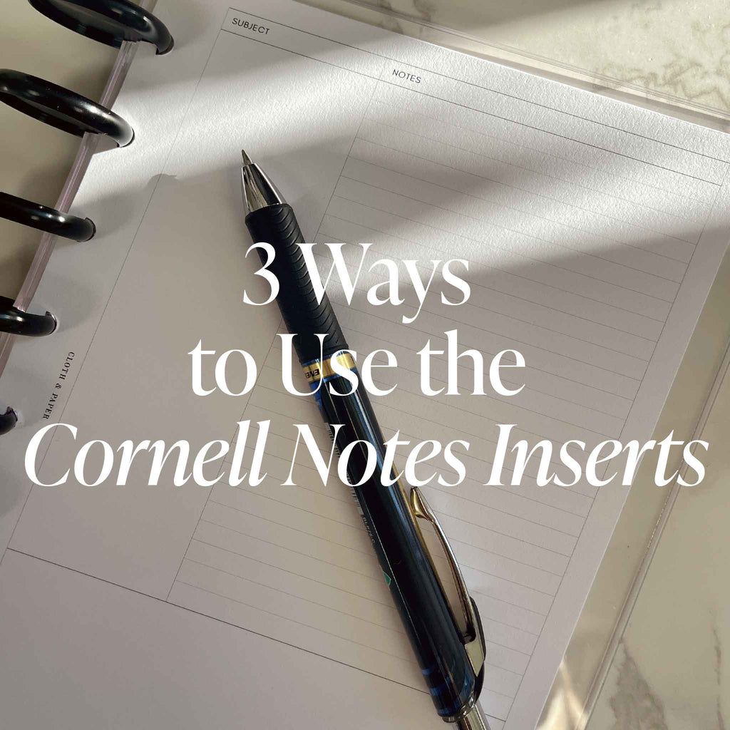 3 Ways to Use the Cornell Notes Inserts