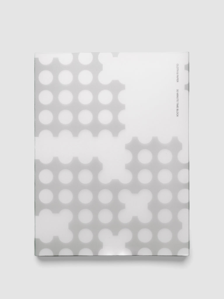 Perfect Bound Notebook Cover Set in Blurred Line and Punched Holes, HP Classic, frosted cover printed with the Punched Holes pattern