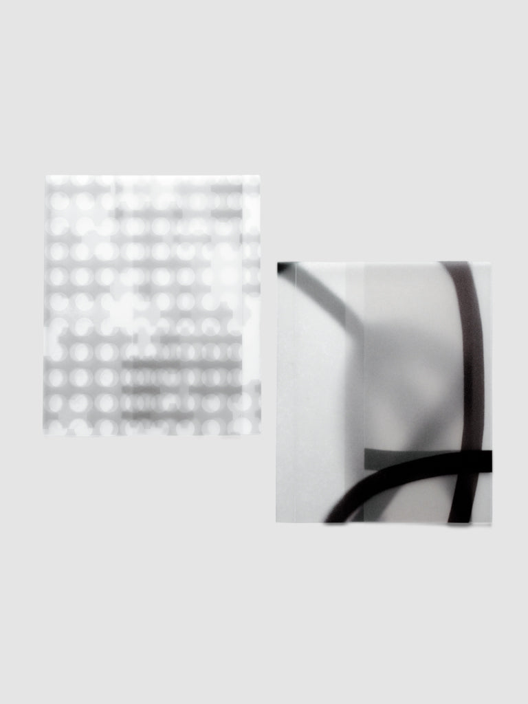 Perfect Bound Notebook Cover Set in Blurred Line and Punched Holes, HP Classic, cover shown on a perfect bound notebook
