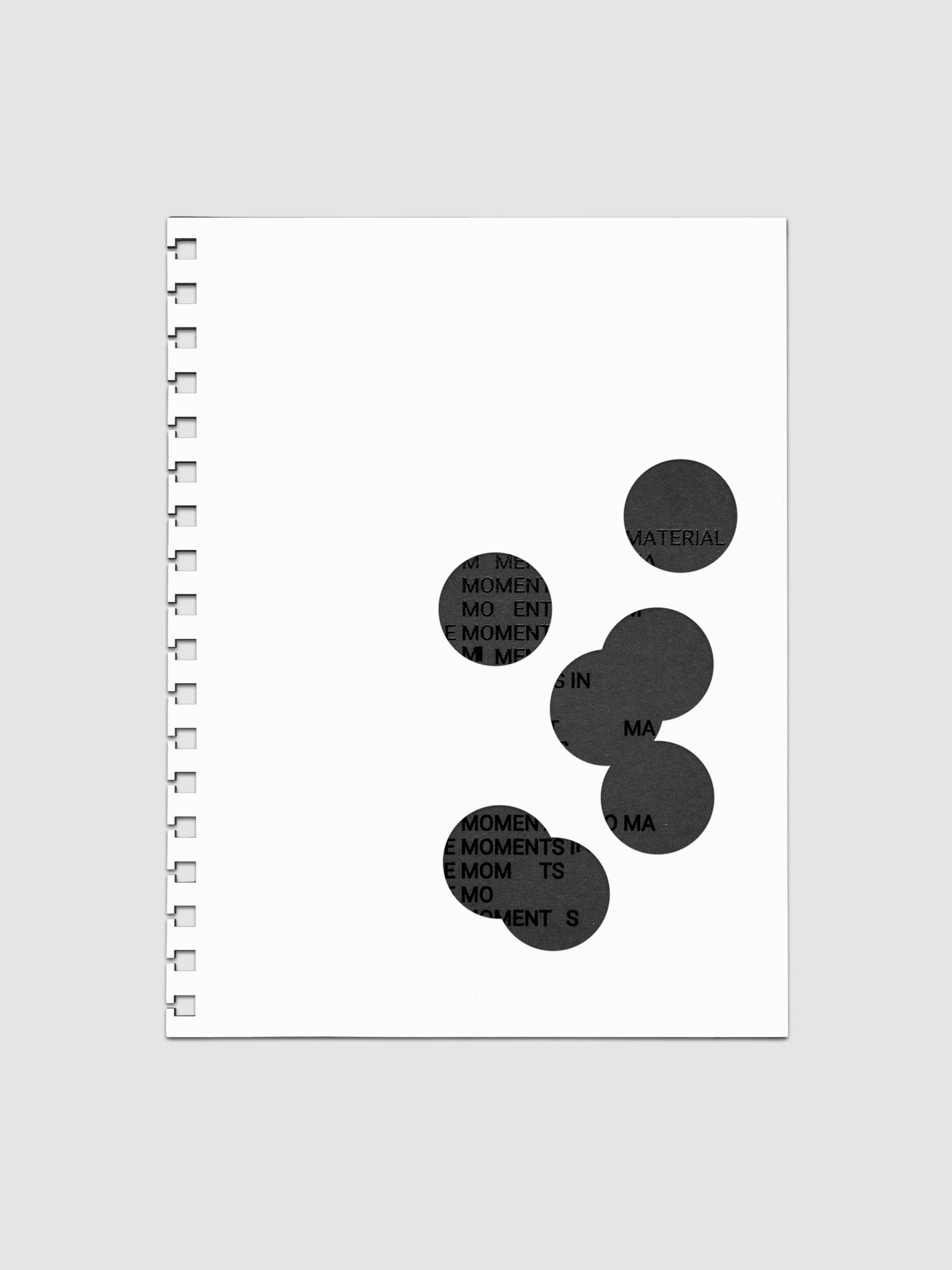 Black and white Ink Blot Planner Dashboard Duo shown layered in size HP Classic Spiral, pre-punched for spiral planners.