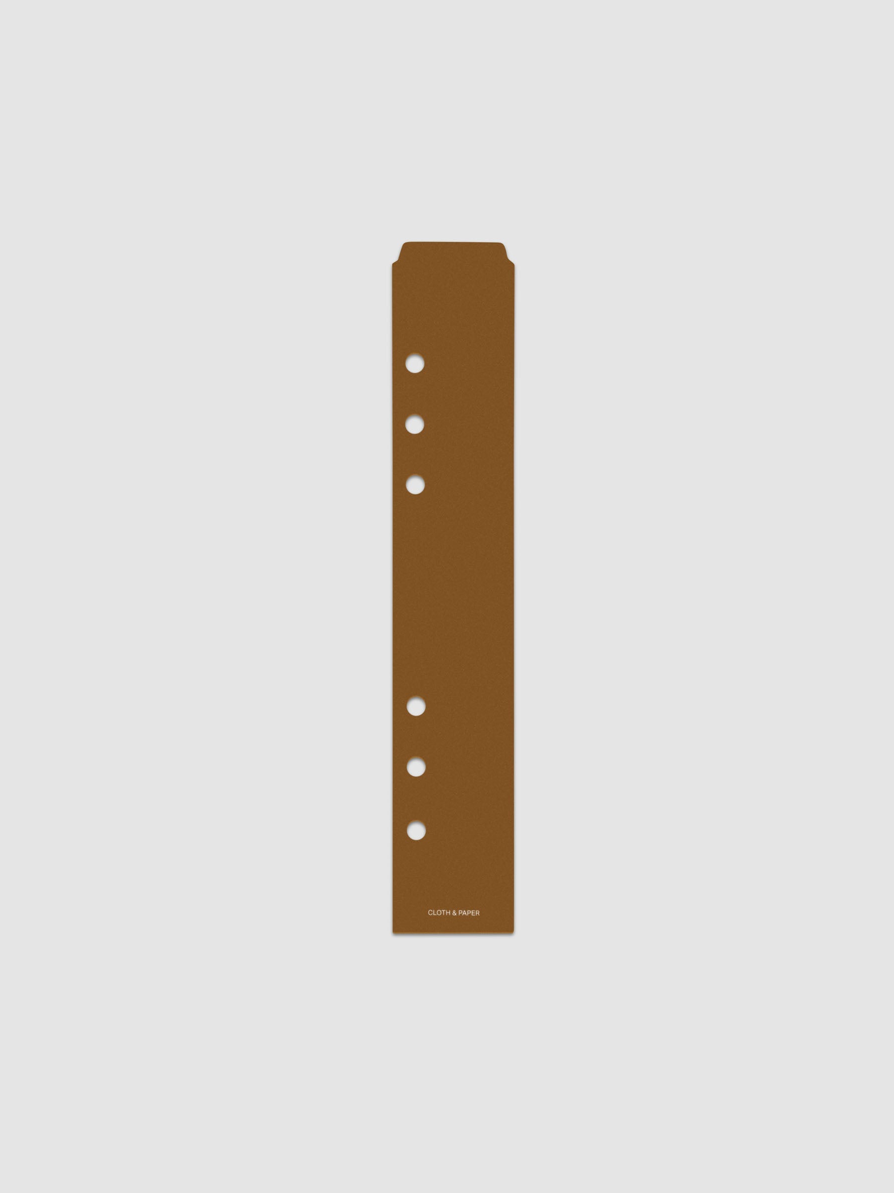 One narrow page marker in brown, shown in size A5.