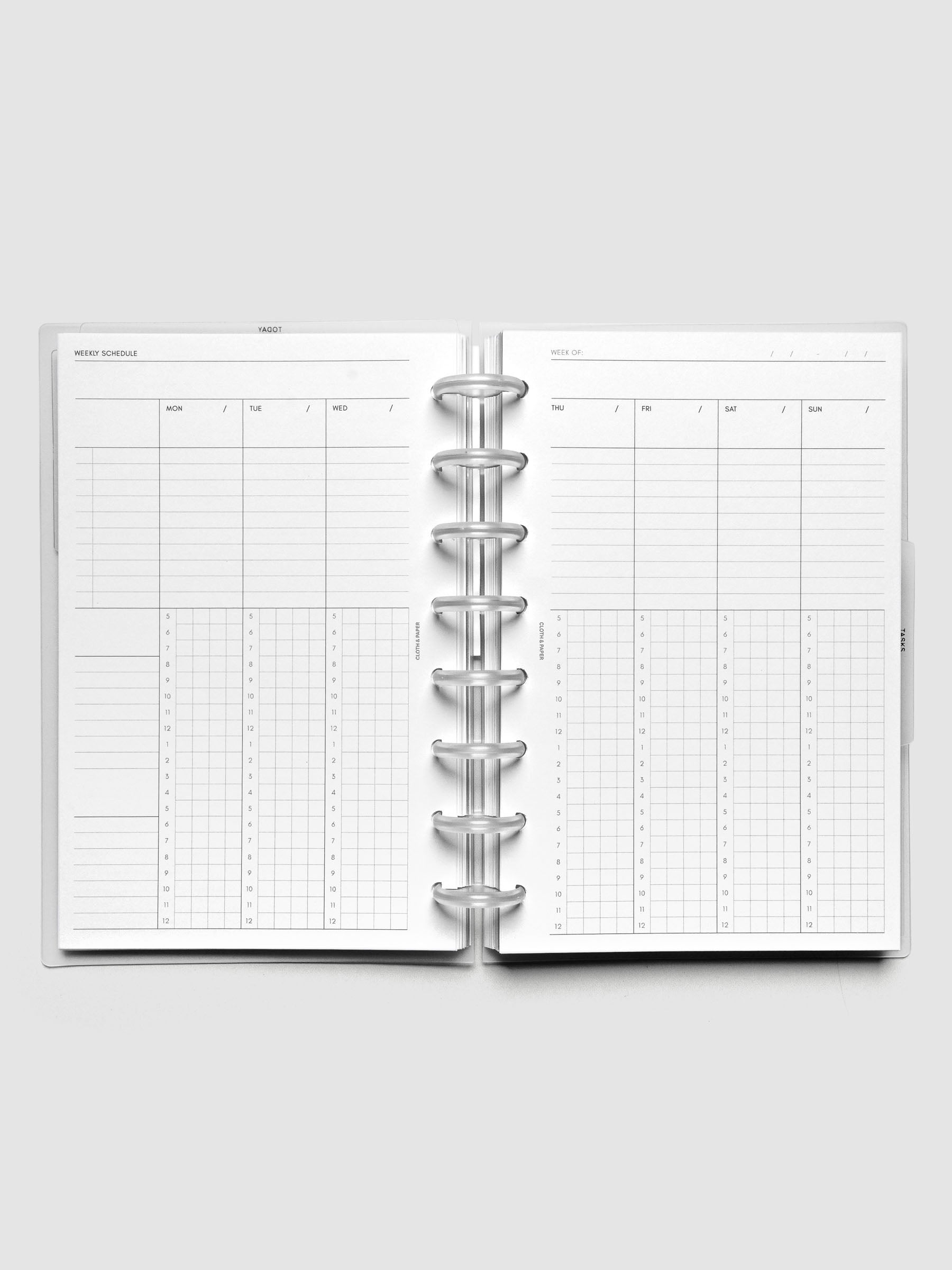 Weekly Scheduling Planner Inserts in the size Half Letter.