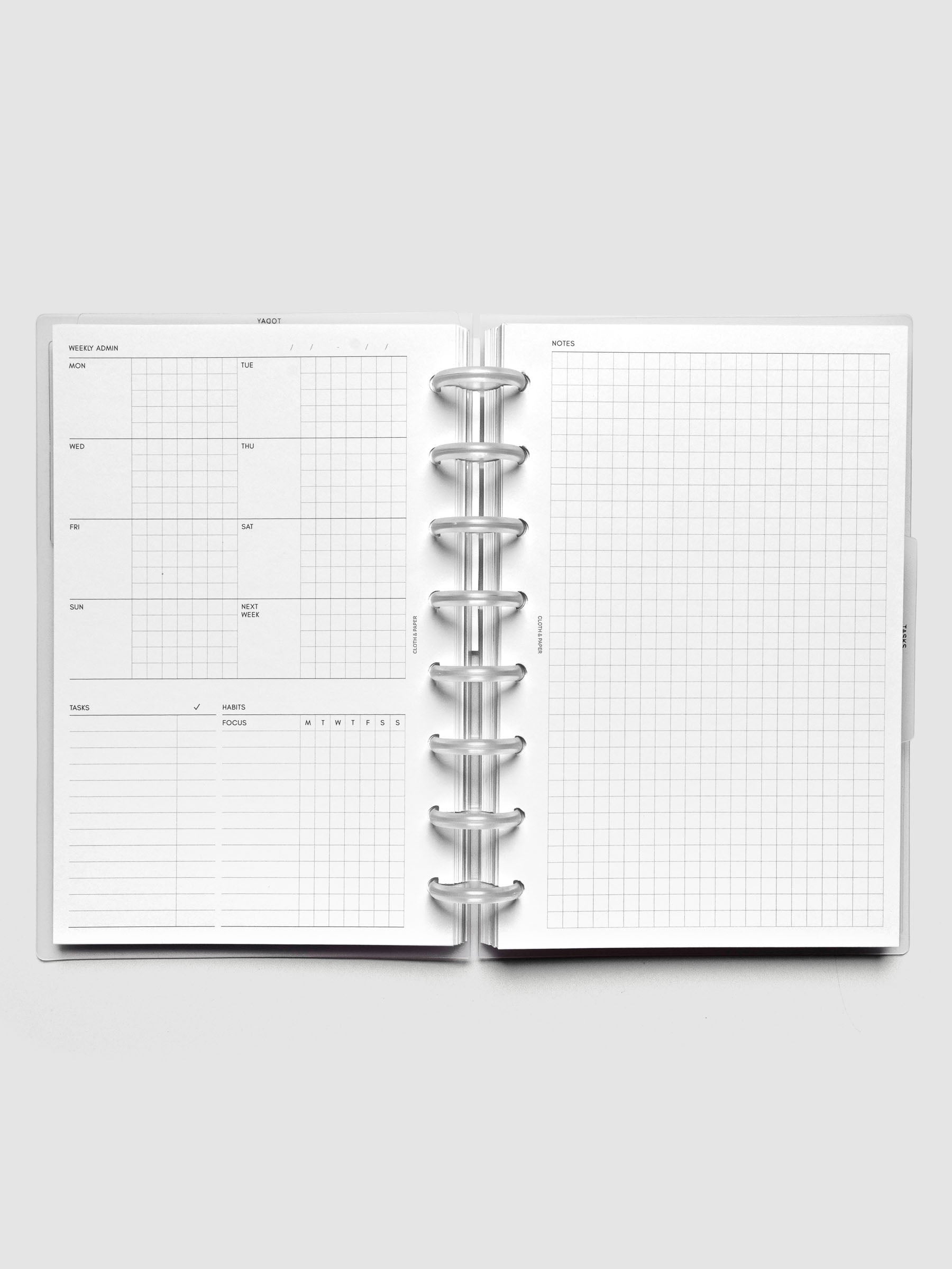 Weekly Schedule Planner Inserts in the size Half Letter.