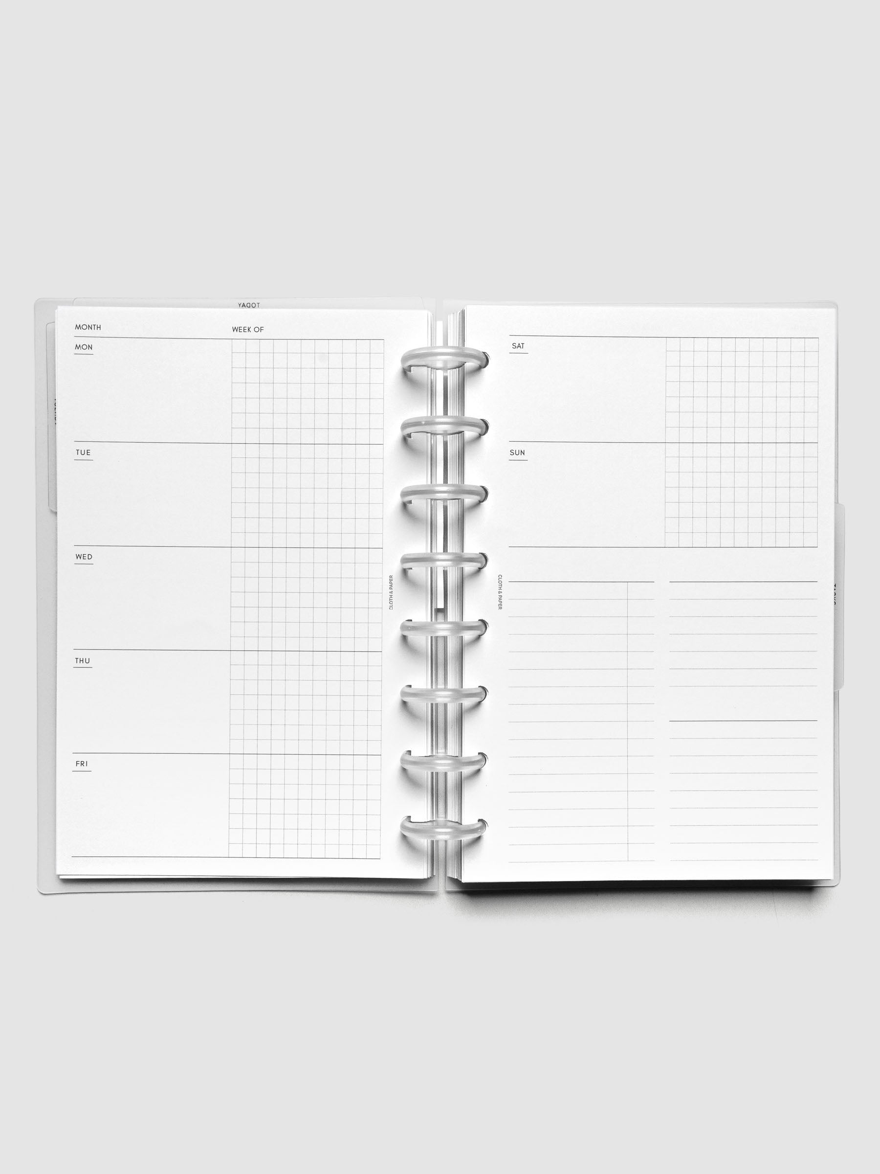 Daily Schedule Planner Inserts and Lined Notes Inserts in the size Half Letter.