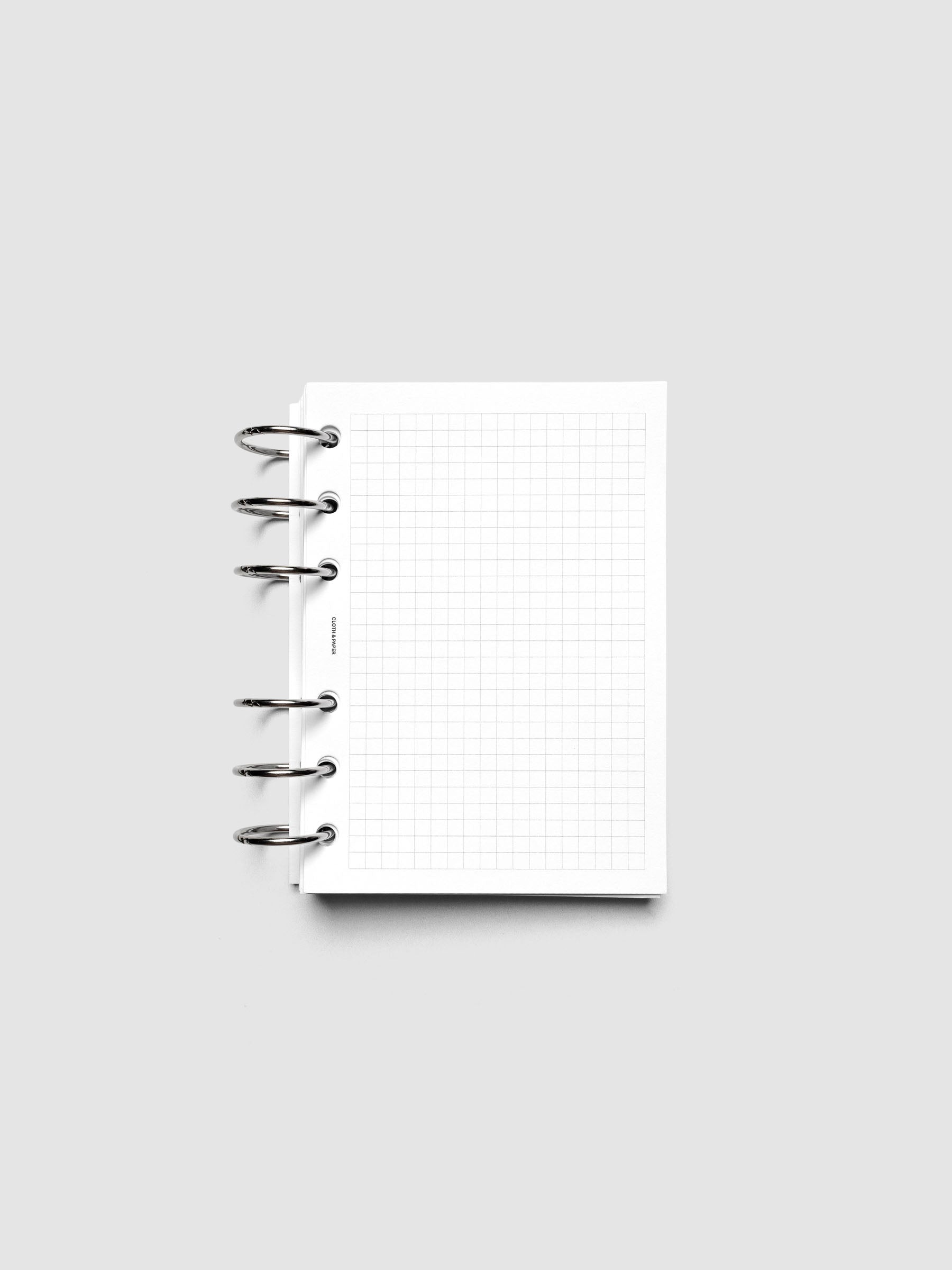 Weekly Graph Inserts in size A6 shown ring bound.