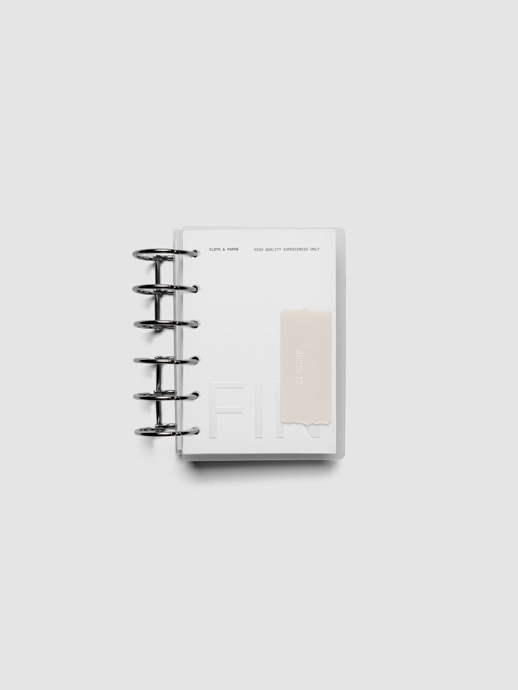 Closure Planner Dashboard + Cover Set in size Pocket shown ring bound.