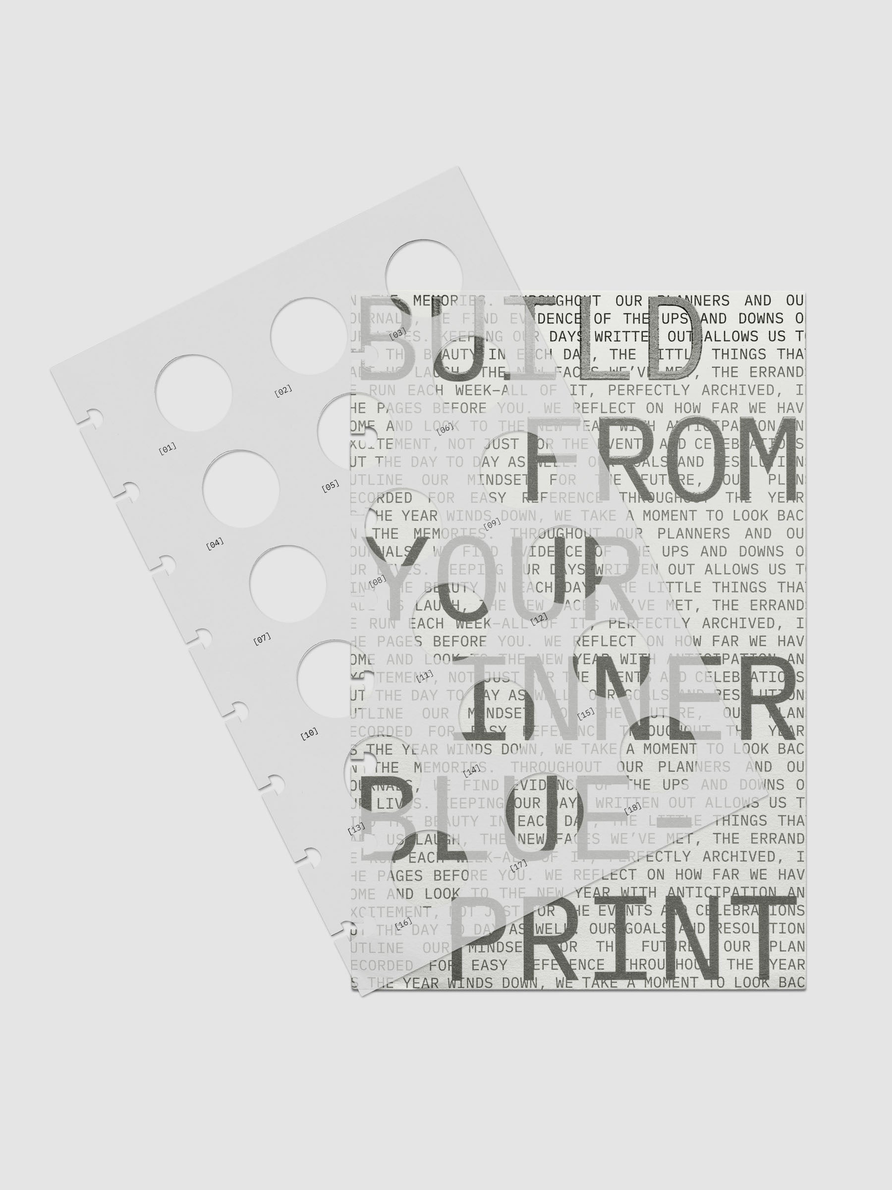 Inner Blueprint Dashboard Duo shown in size Half Letter with layers offset.