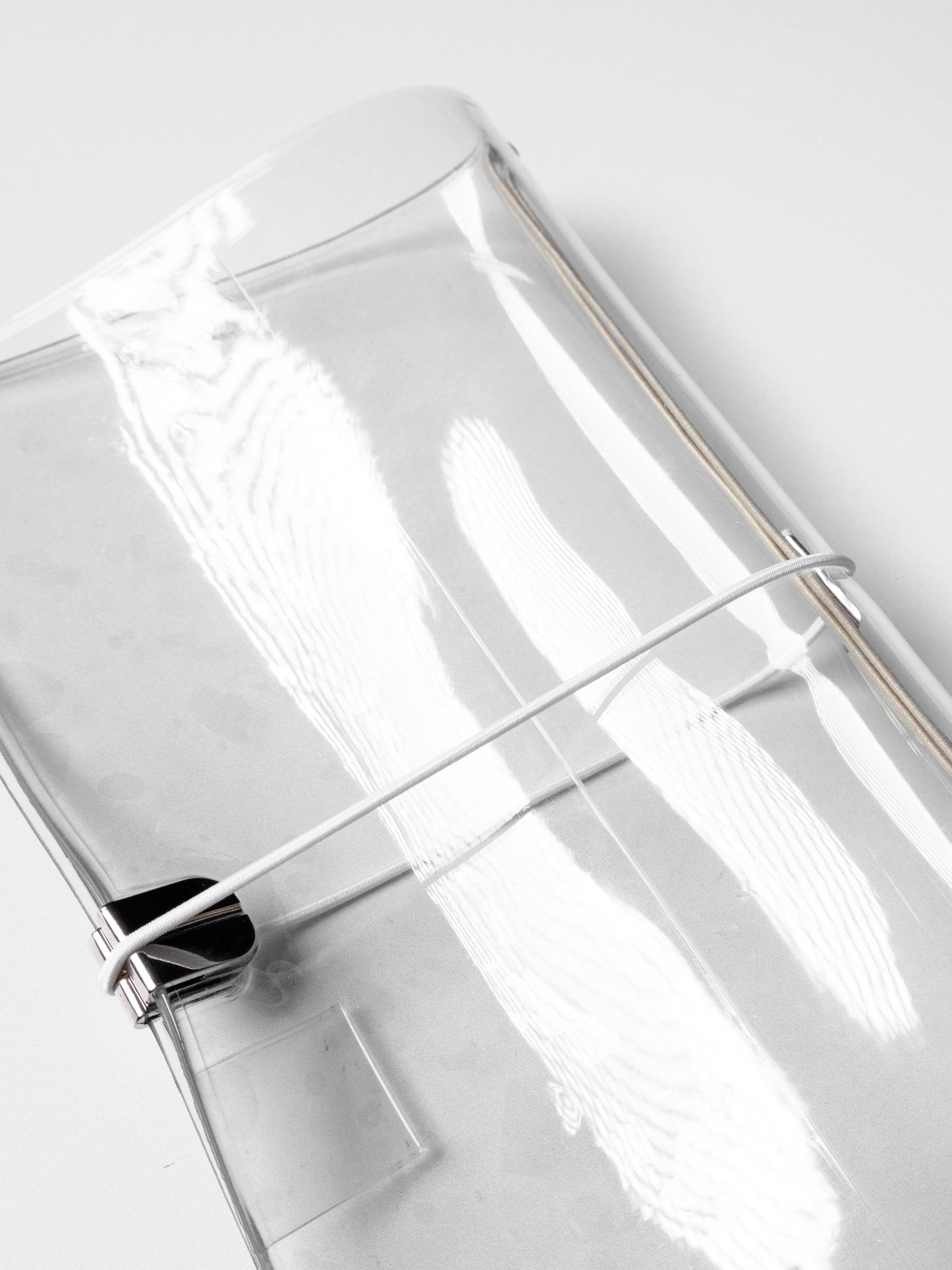 White cover band in use on an A5 clear cover.