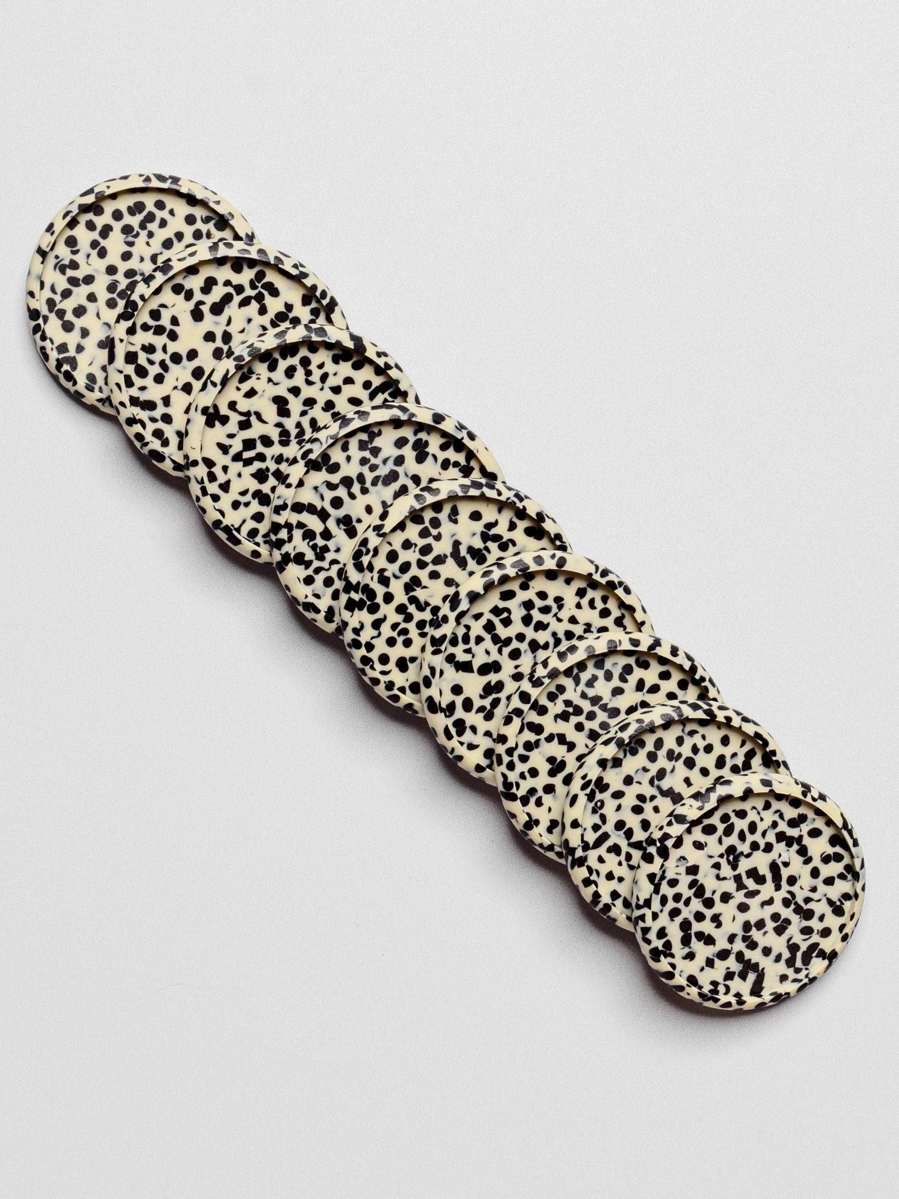 Set of nine discs displayed on a neutral background. Size shown is 1.5 inches.