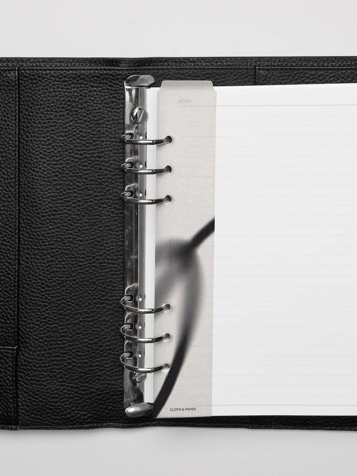 Narrow Page Marker Set in Punched Holes, Blurred Line and Avant Garde, A5 6-Ring Punch