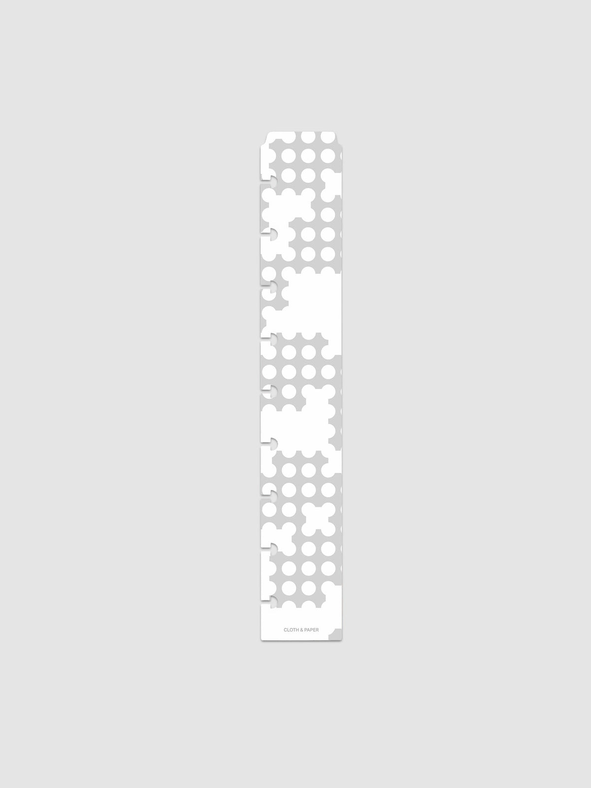 Narrow Page Marker Set in Punched Holes, Blurred Line and Avant Garde, HP Classic 9-Disc Punch, single Blurred Line marker