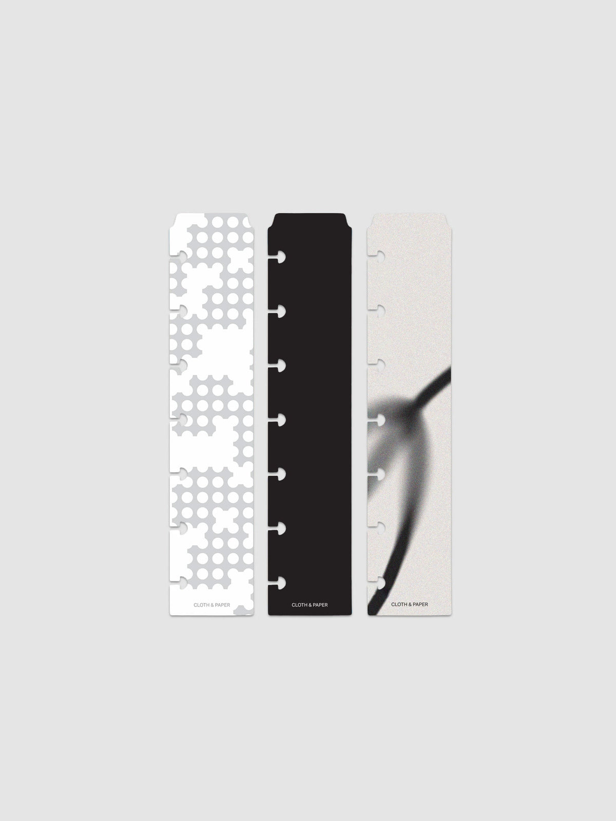 Narrow Page Marker Set in Punched Holes, Blurred Line and Avant Garde, HP Mini, three top tab page markers