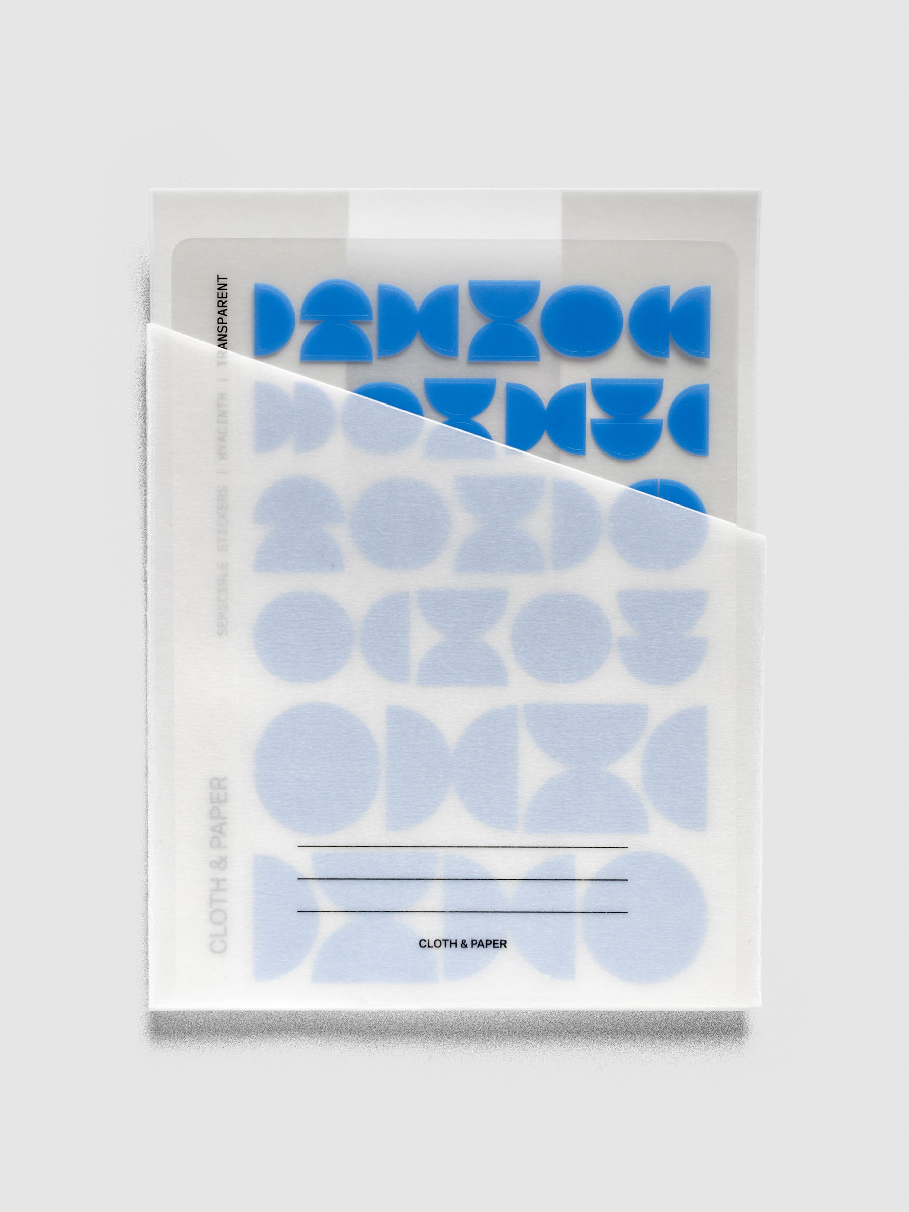 Adhesive Vellum Pocket Set with stickers placed inside of pocket.