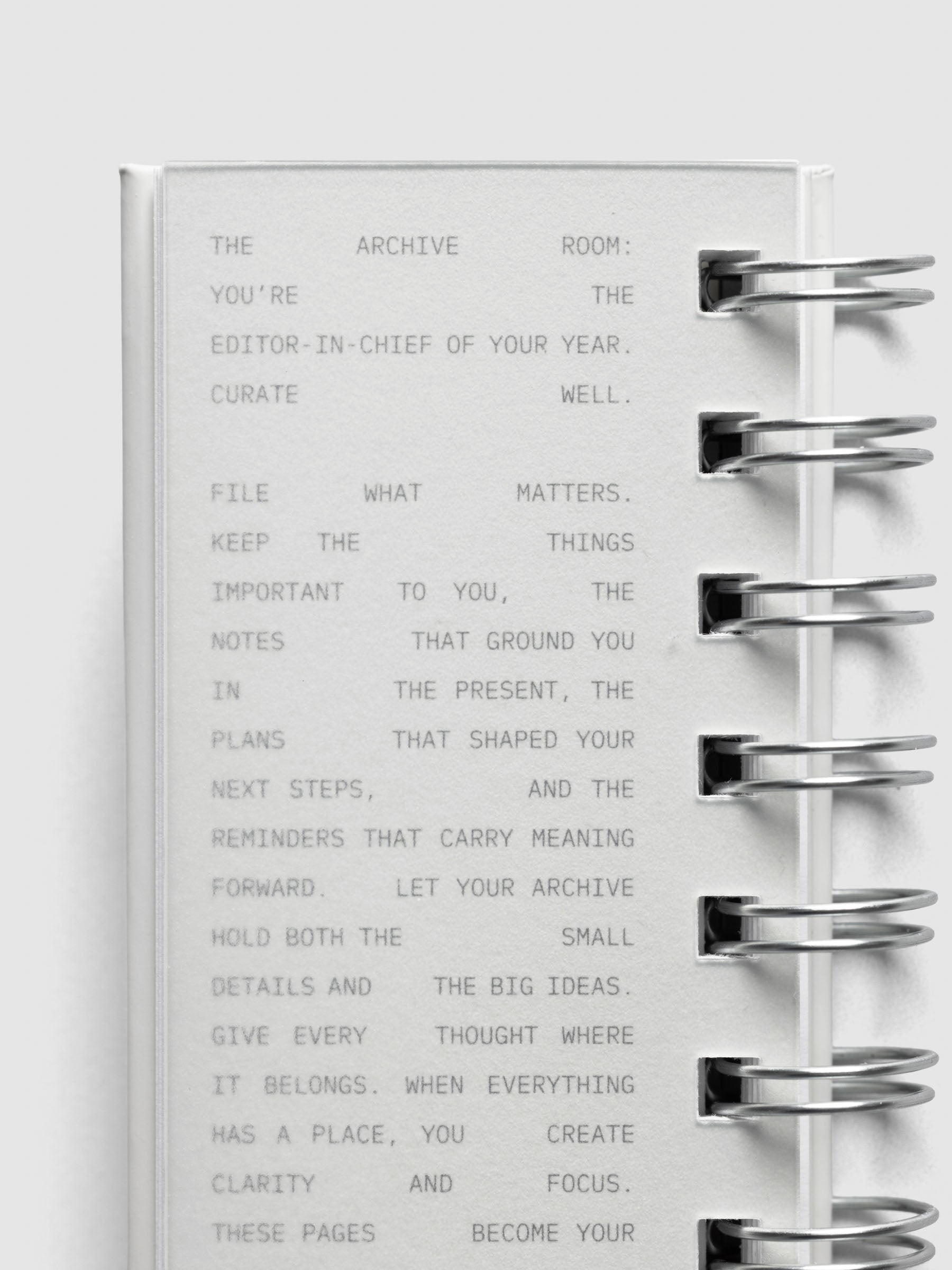 Close up of exterior of 2026 Spiral Desk Calendar.