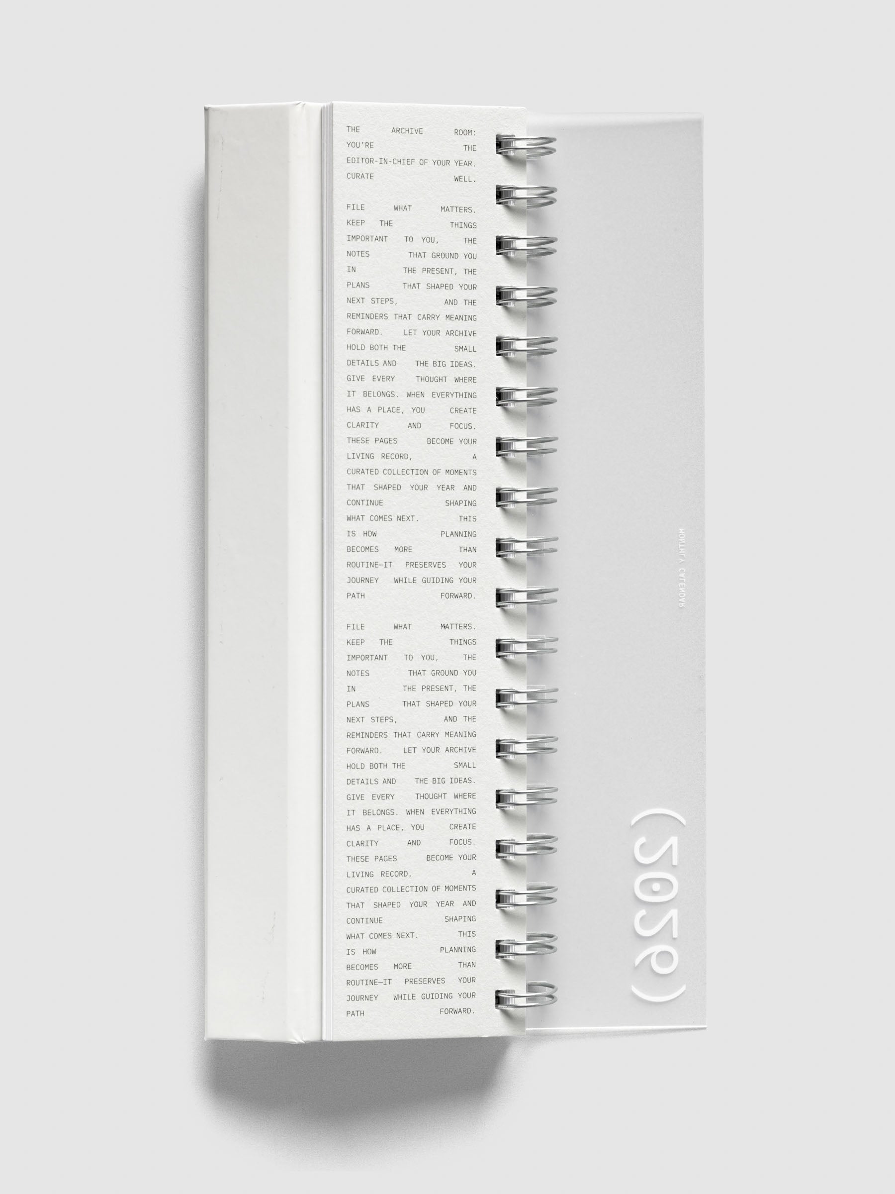 2026 Spiral Desk Calendar shown folded and flat.