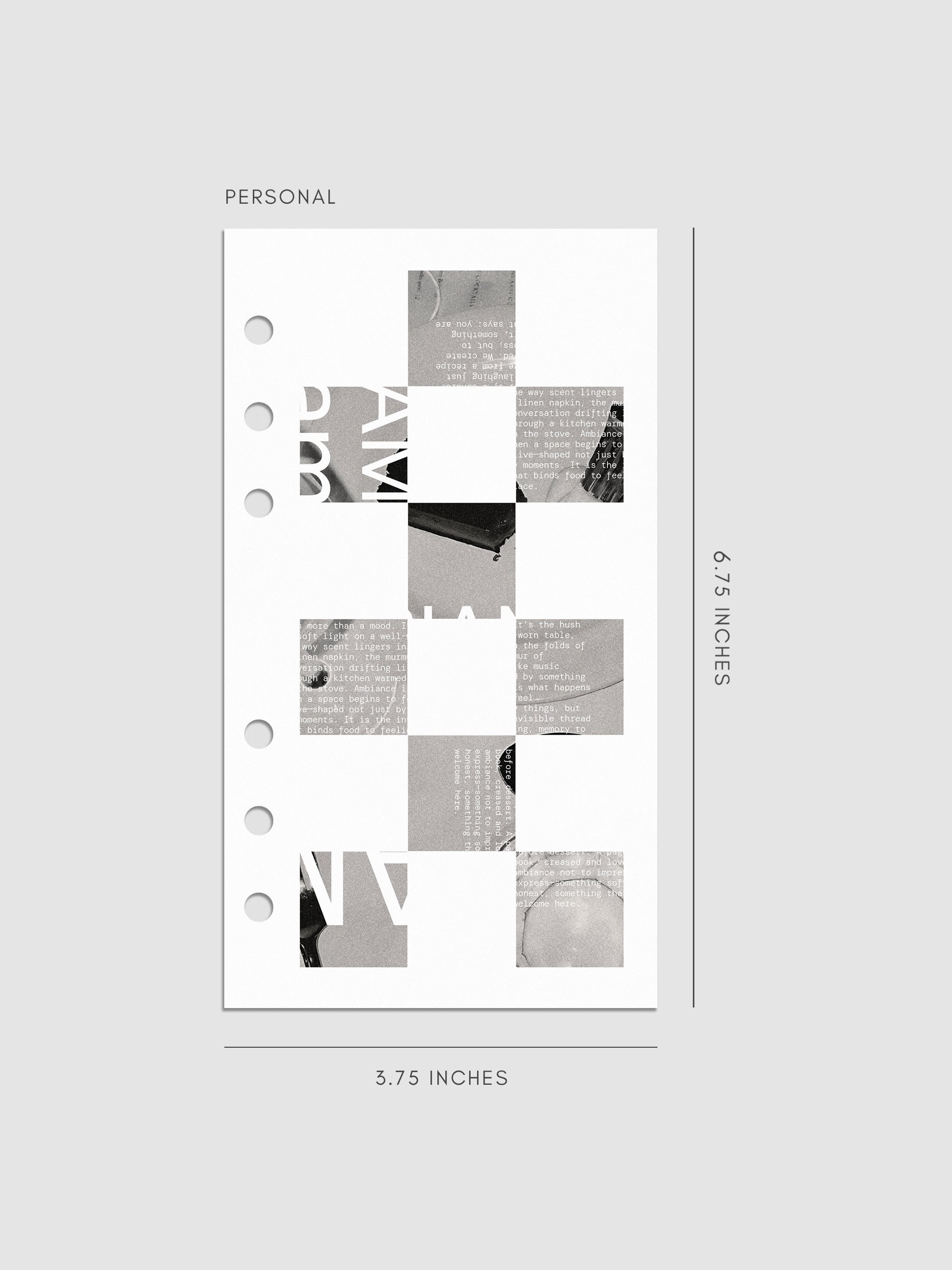 Digital mockup of insert in Personal