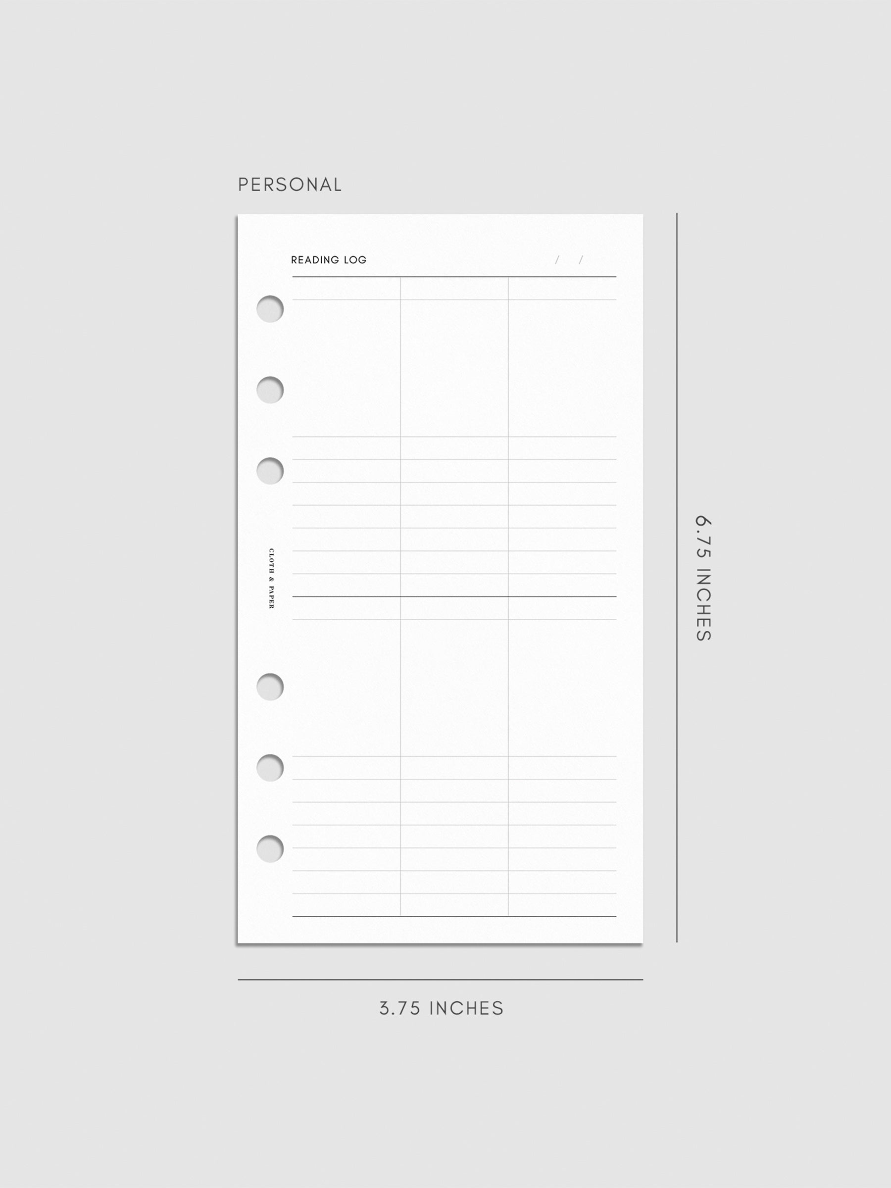 Digital mockup of insert in Personal.