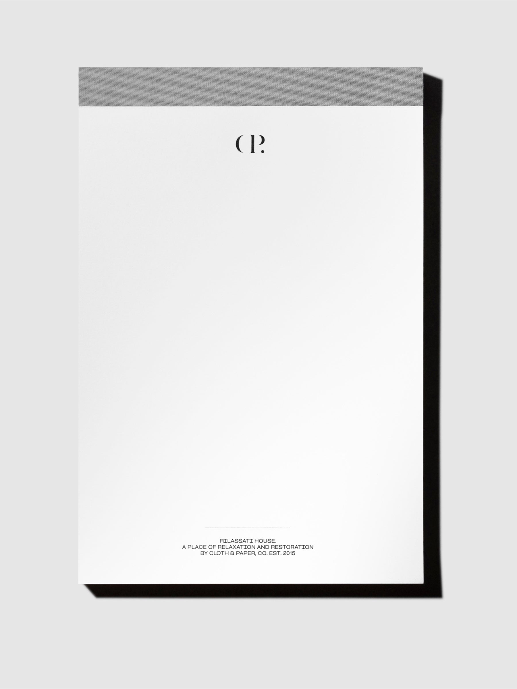 Blank Notes Pad Folio Refill, Cloth and Paper. Folio displayed on a neutral background.