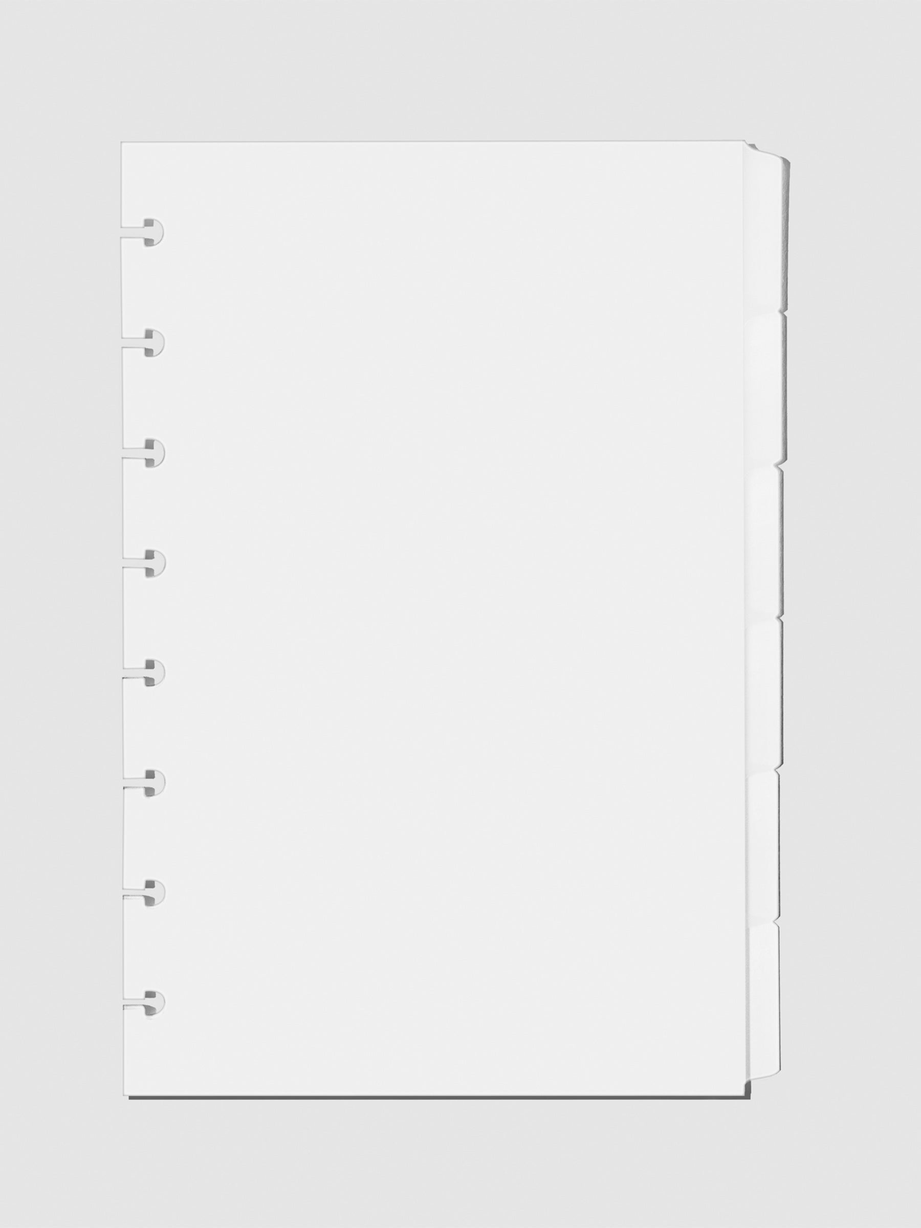 Dividers displayed on a neutral background. Size shown is half letter.