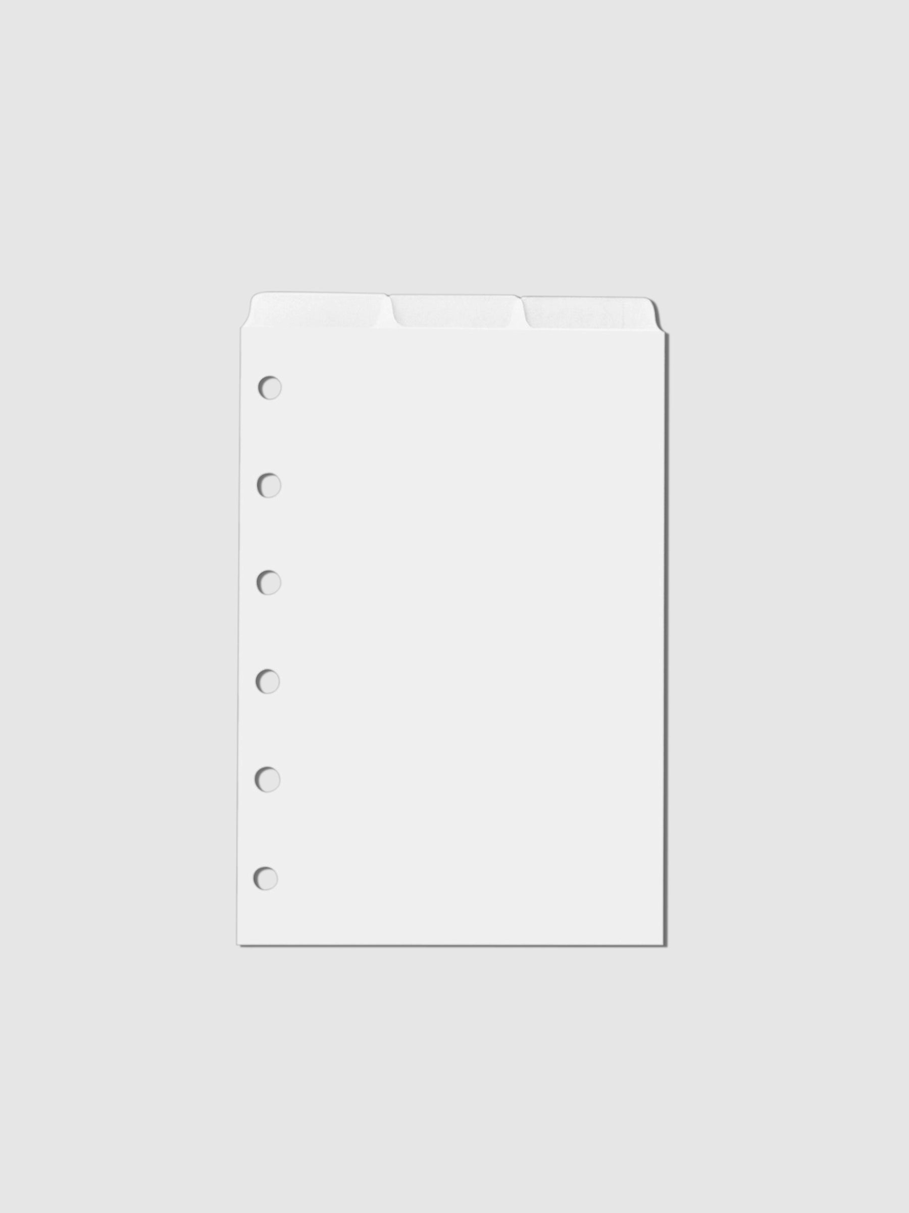 Dividers displayed on a neutral background. Size shown is A6.