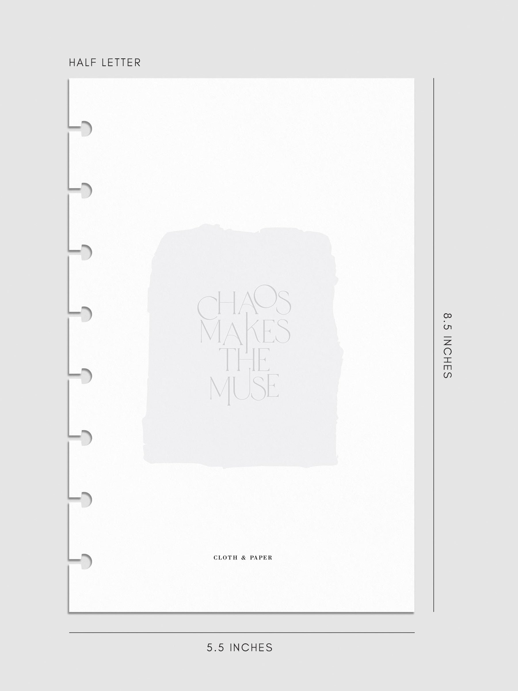 Digital mockup of dashboard in Half Letter.