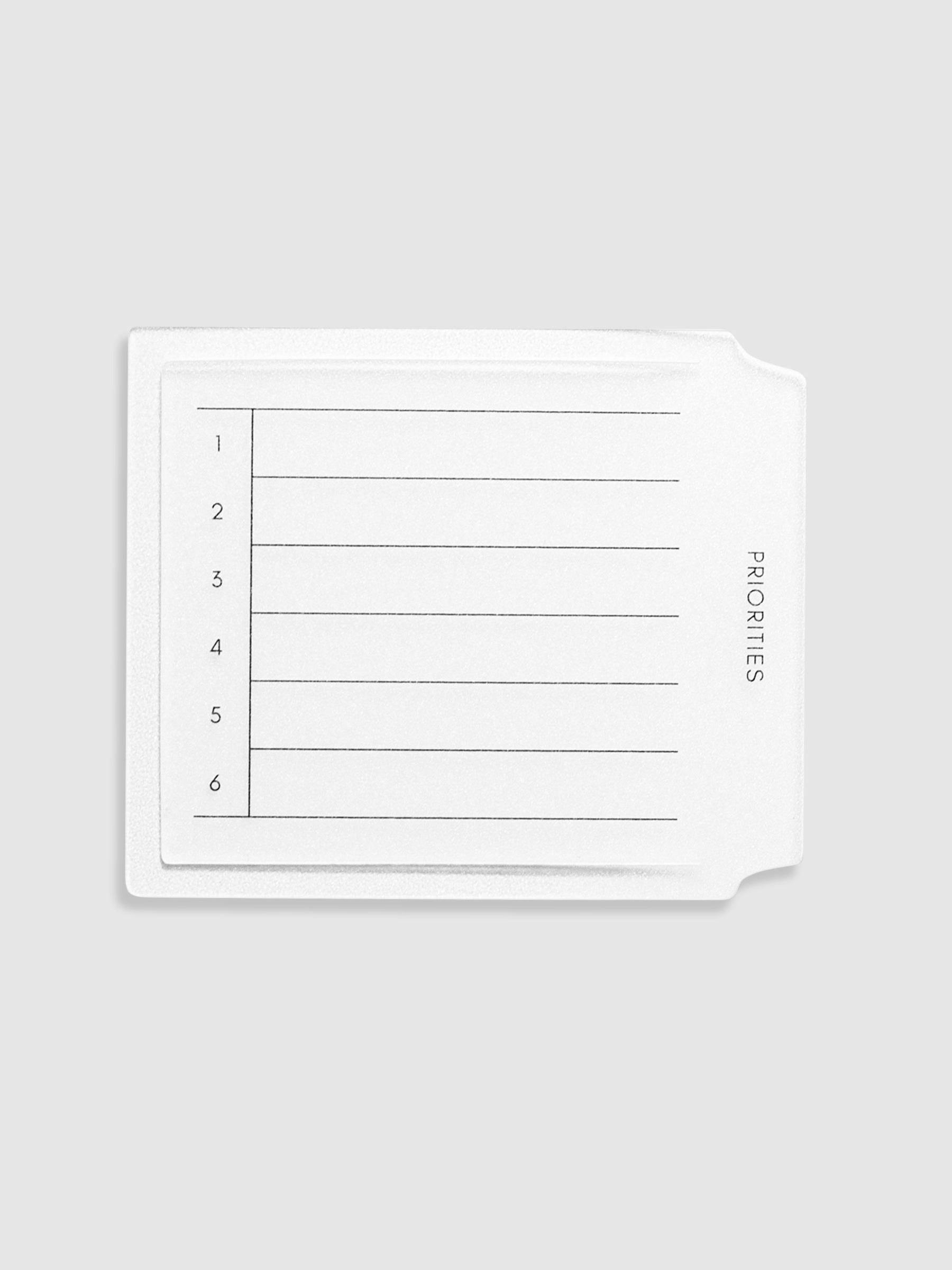 Priorities tab shown on a neutral background.