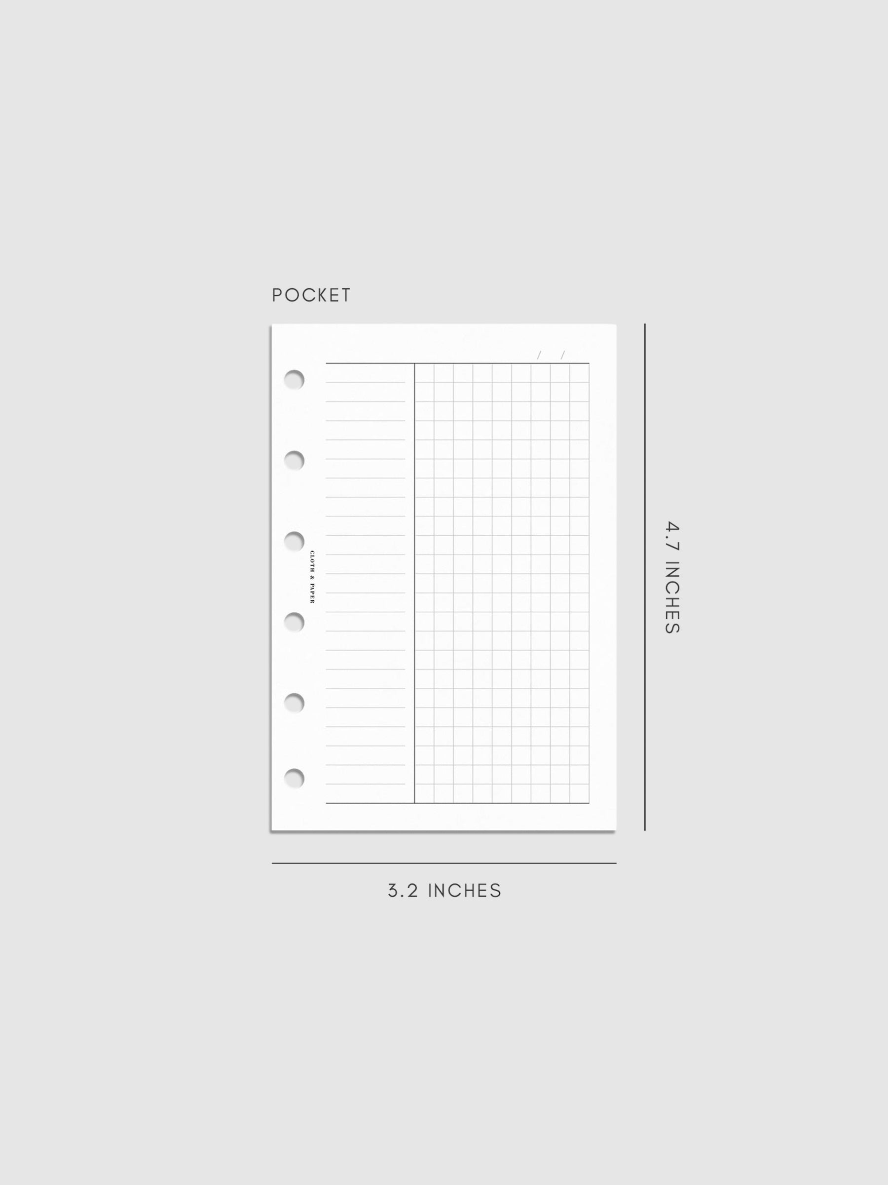 Digital mockup of insert in Pocket.