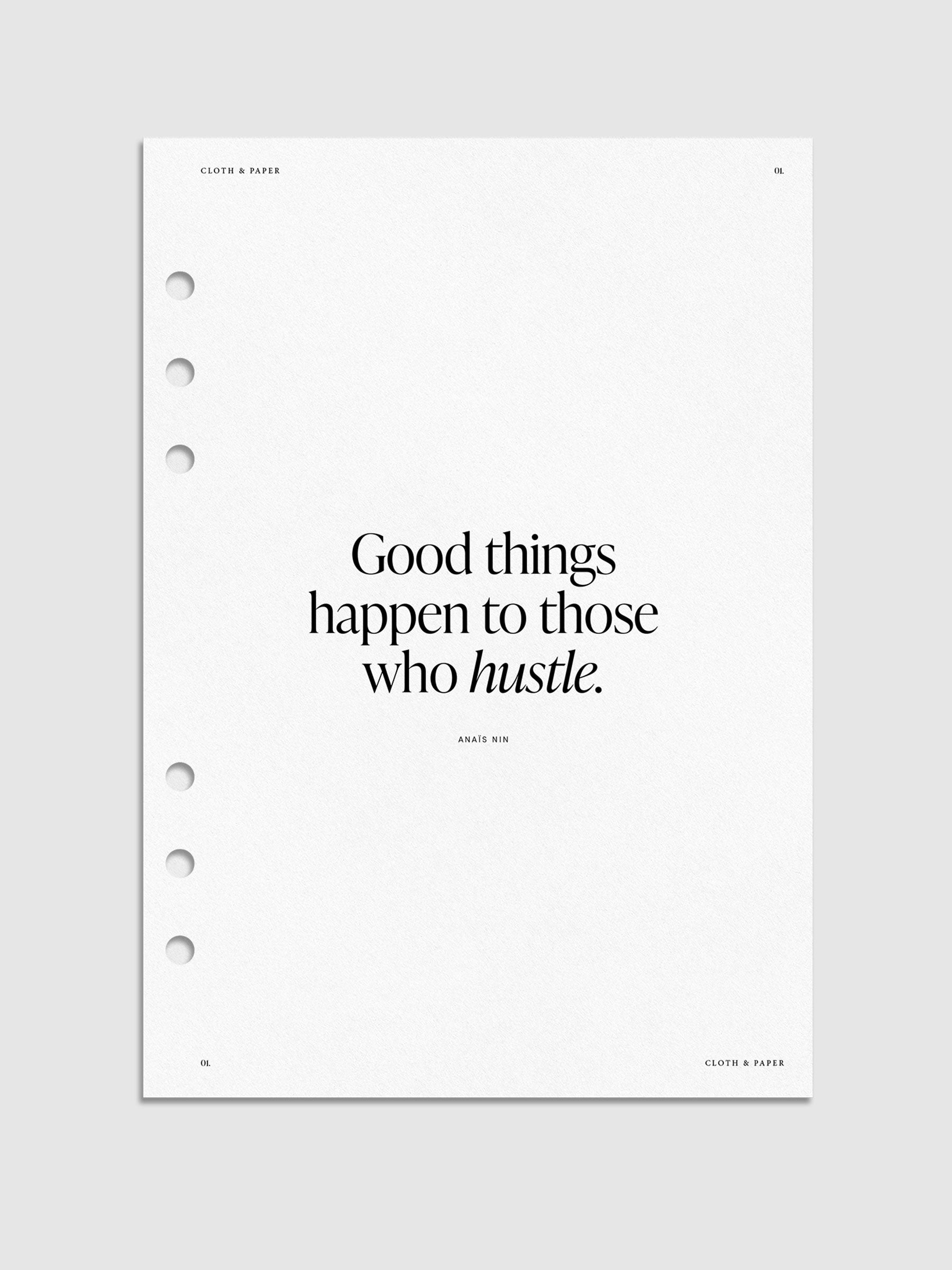 Creative Planning Insert Bundle, Cloth and Paper. Digital mockup of insert cover in A5 sizing.