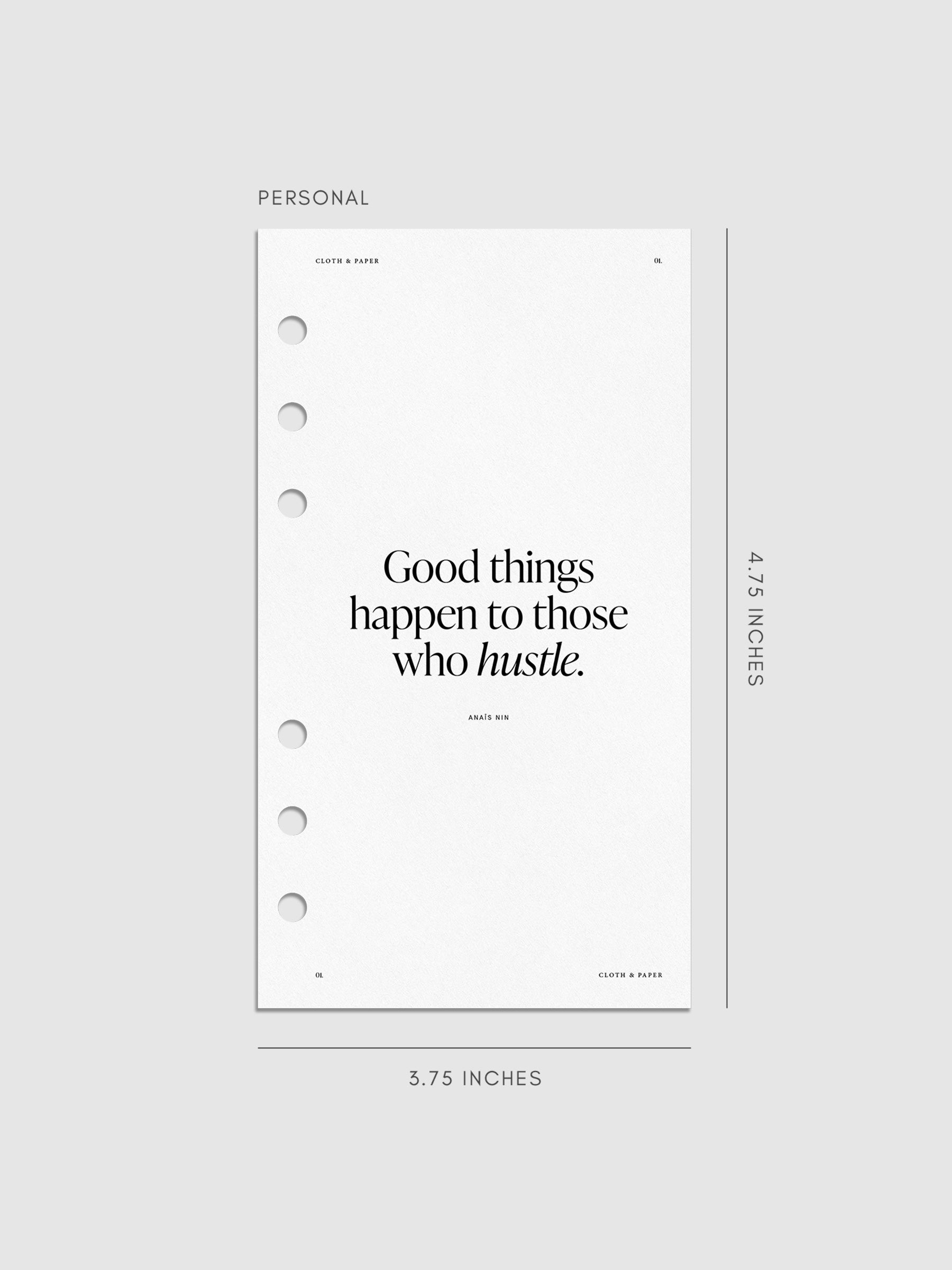 Creative Planning Insert Bundle, Cloth and Paper. Digital mockup of insert cover in Personal sizing.