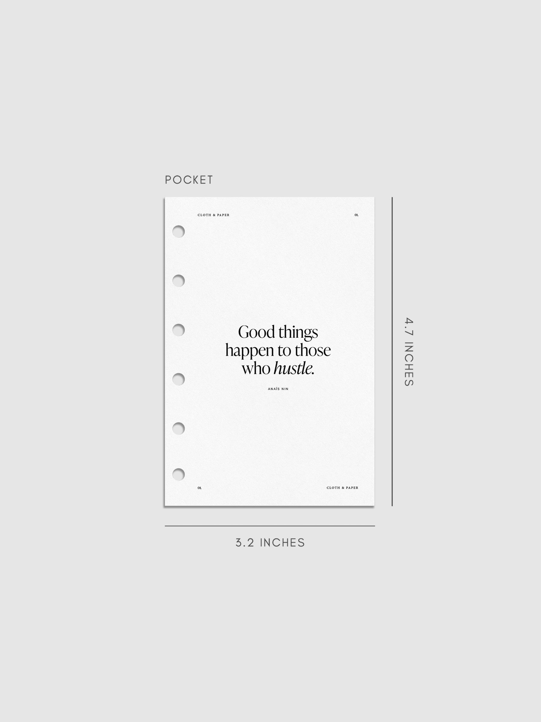 Creative Planning Insert Bundle, Cloth and Paper. Digital mockup of insert cover in Pocket sizing.