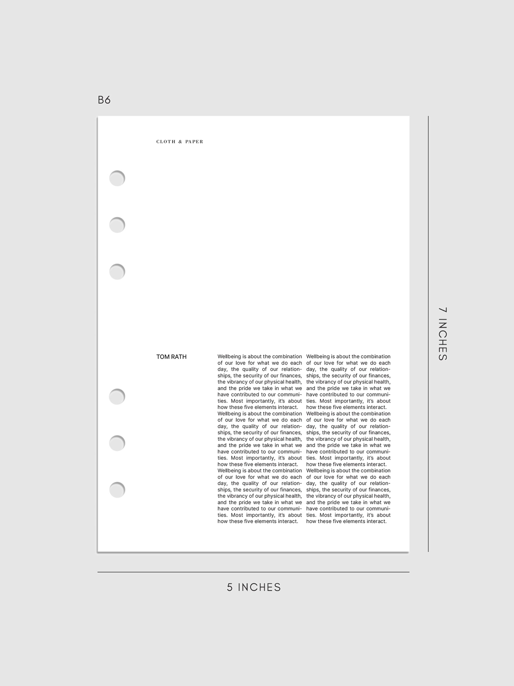 B6 Crosshatch Planner Dashboard displayed on a neutral background.