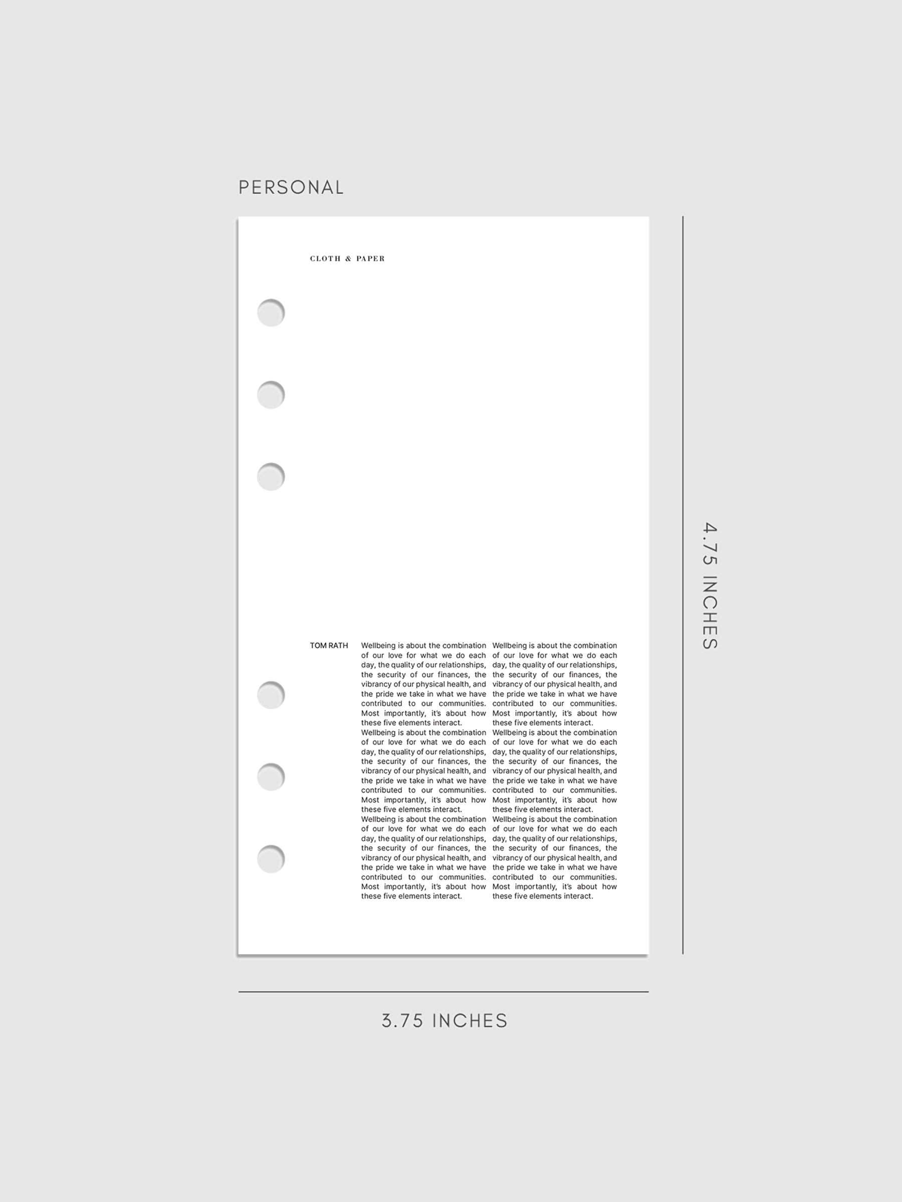 Personal Crosshatch Planner Dashboard displayed on a neutral background.