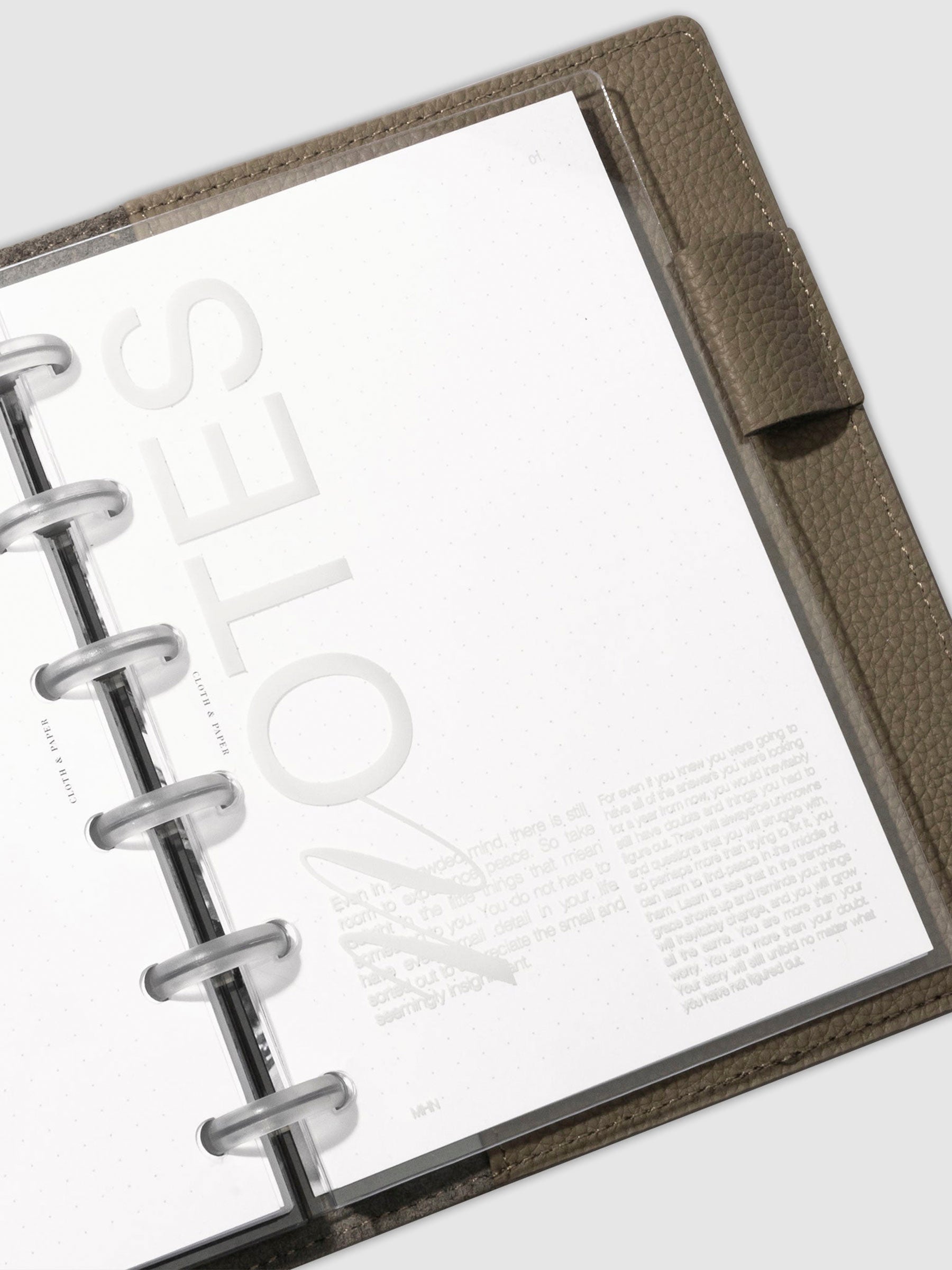 CP Petite covers in use inside a discbound folio system.