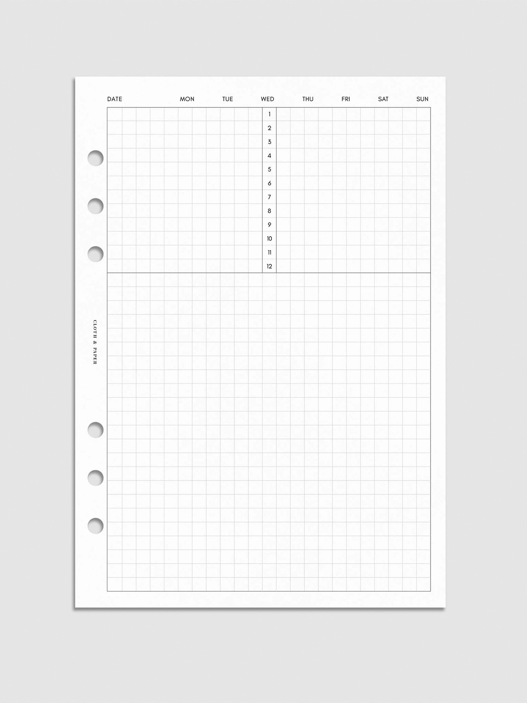 Digital mockup of insert in A5.