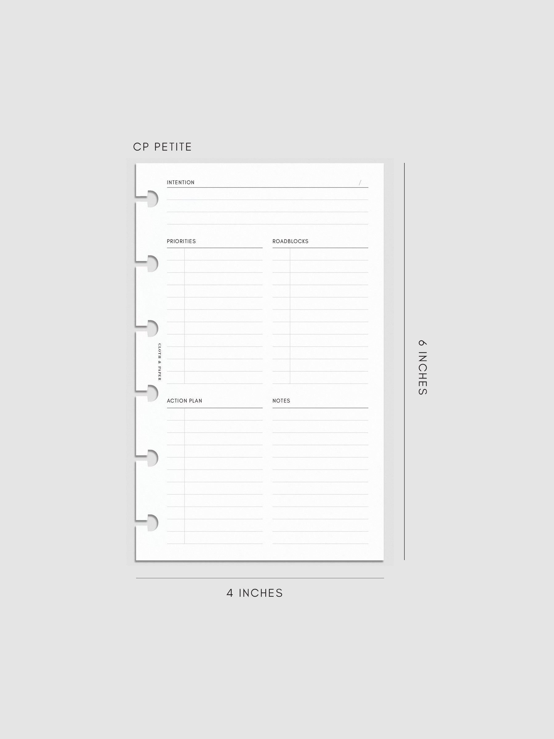 Daily Intention Planner Inserts | CP Petite