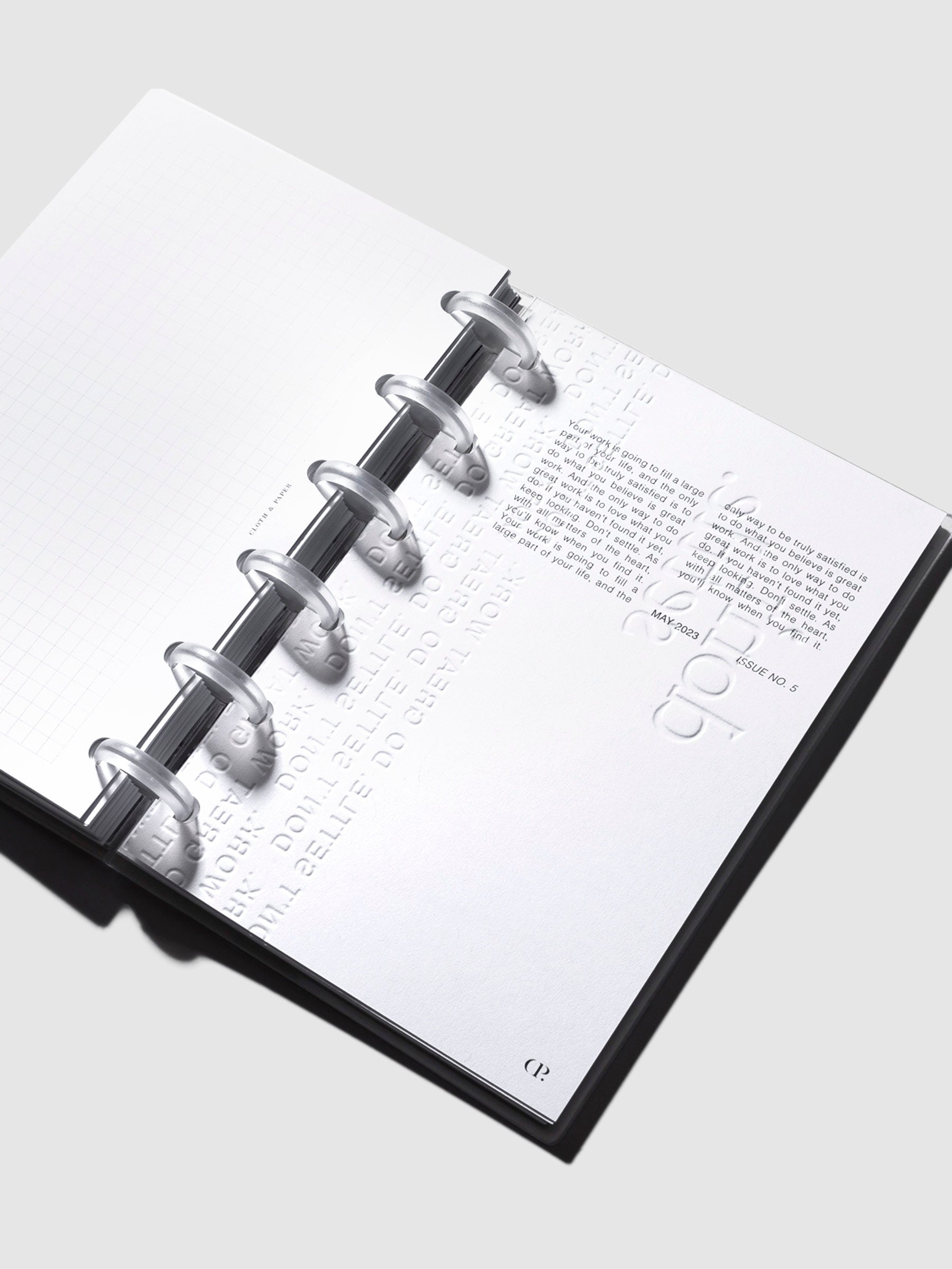 Dashboard in use inside a discbound planner system.