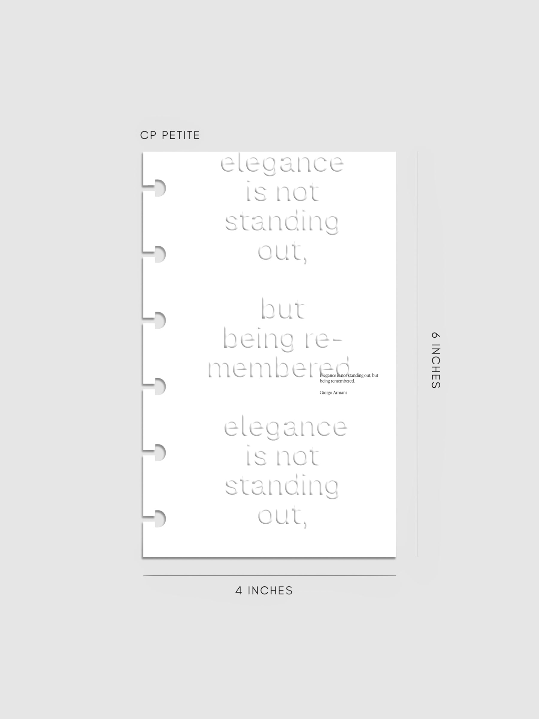 Digital mockup of the Elegance Dashboard in CP Petite size