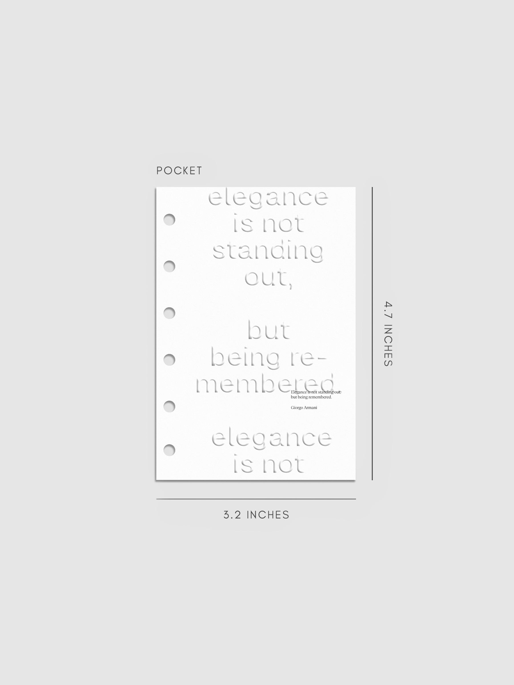 Digital mockup of the Elegance Dashboard in Pocket size