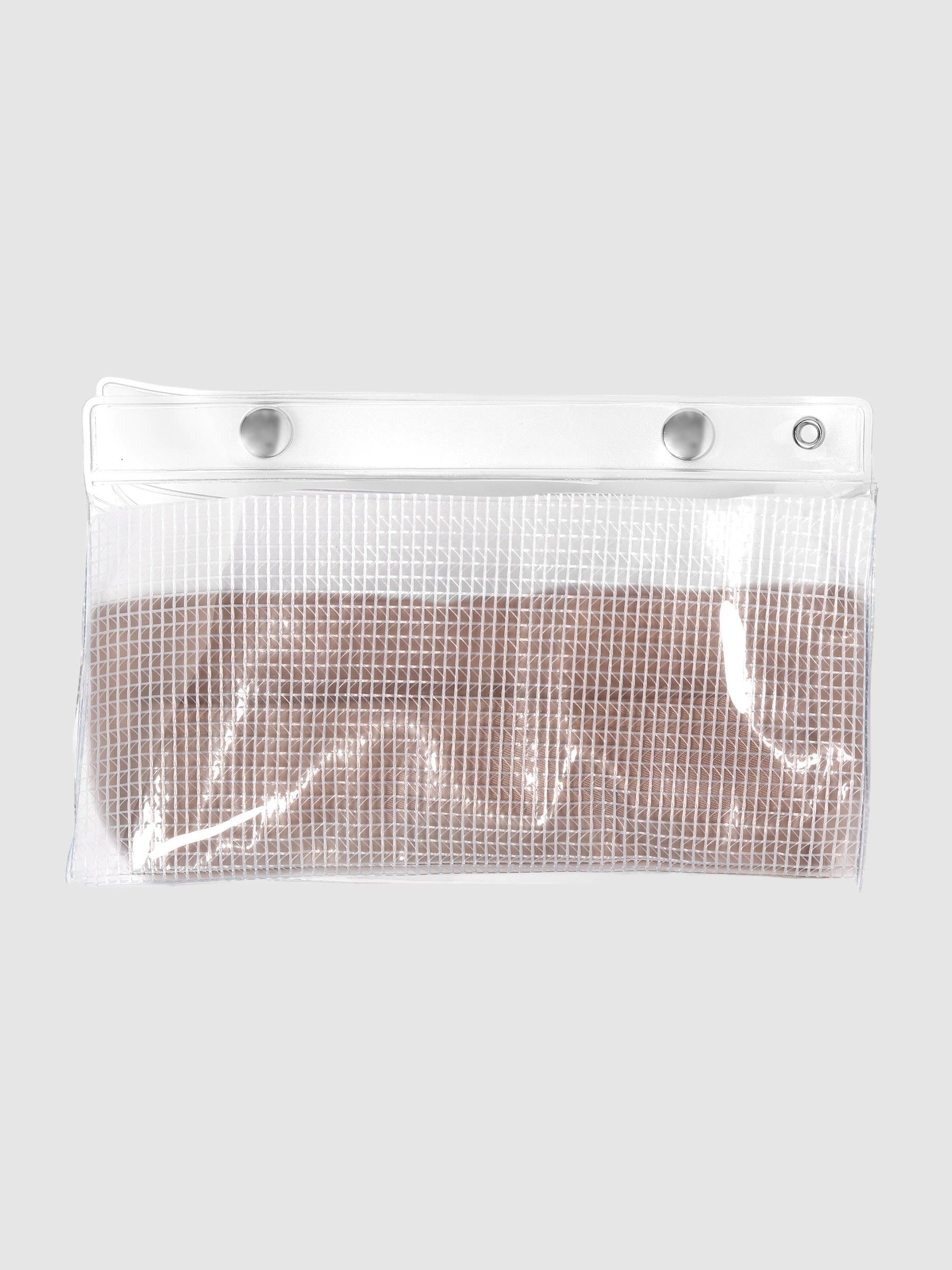 Pouch with fossil liner displayed on a neutral background.