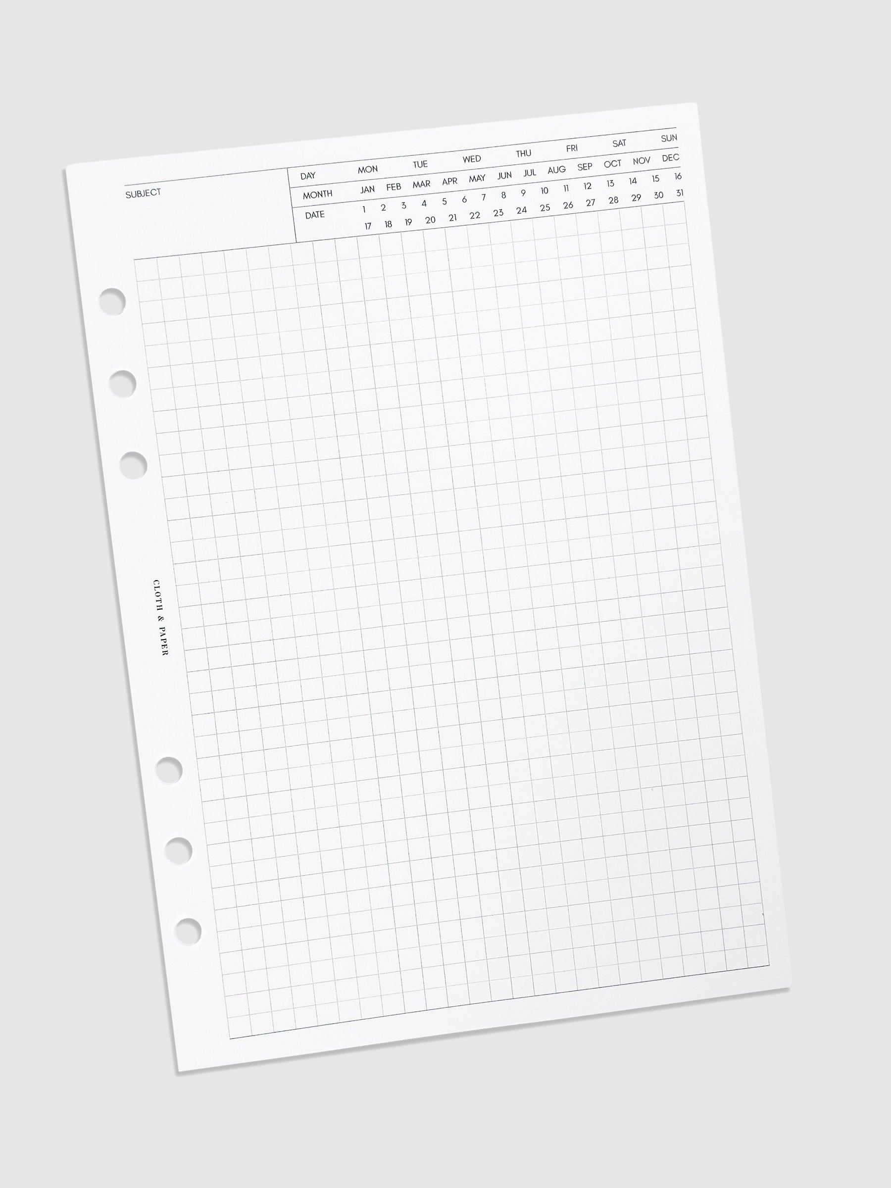 Executive Note Inserts | Graph Paper | 2nd Edition | Cloth and Paper