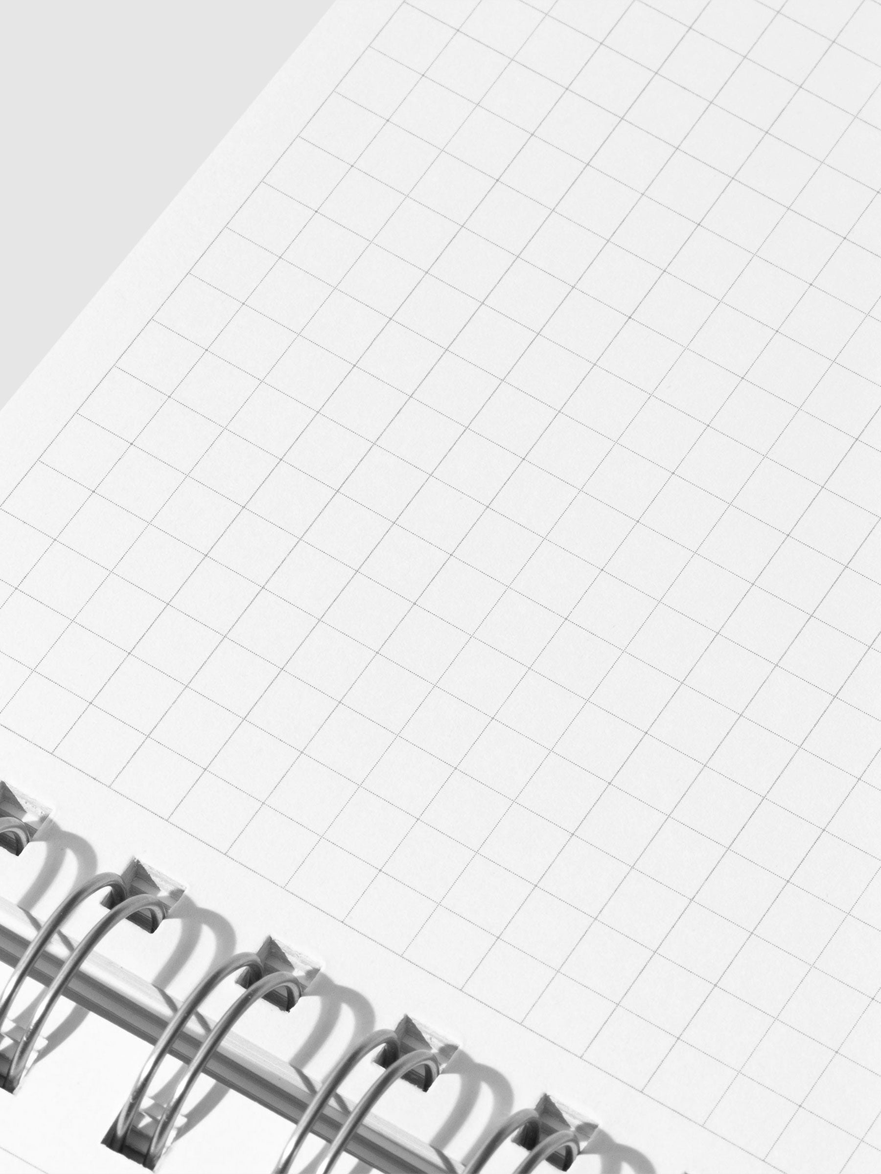 Closeup of graph notes interior.