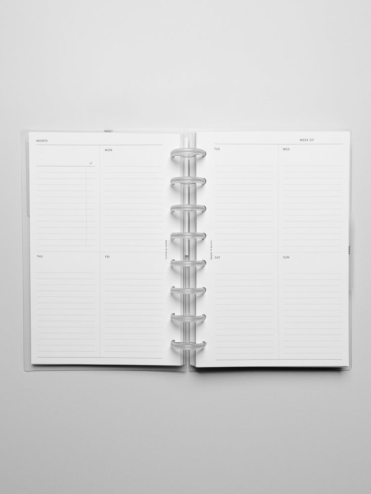 Weekly Planner Inserts in the size Half Letter.