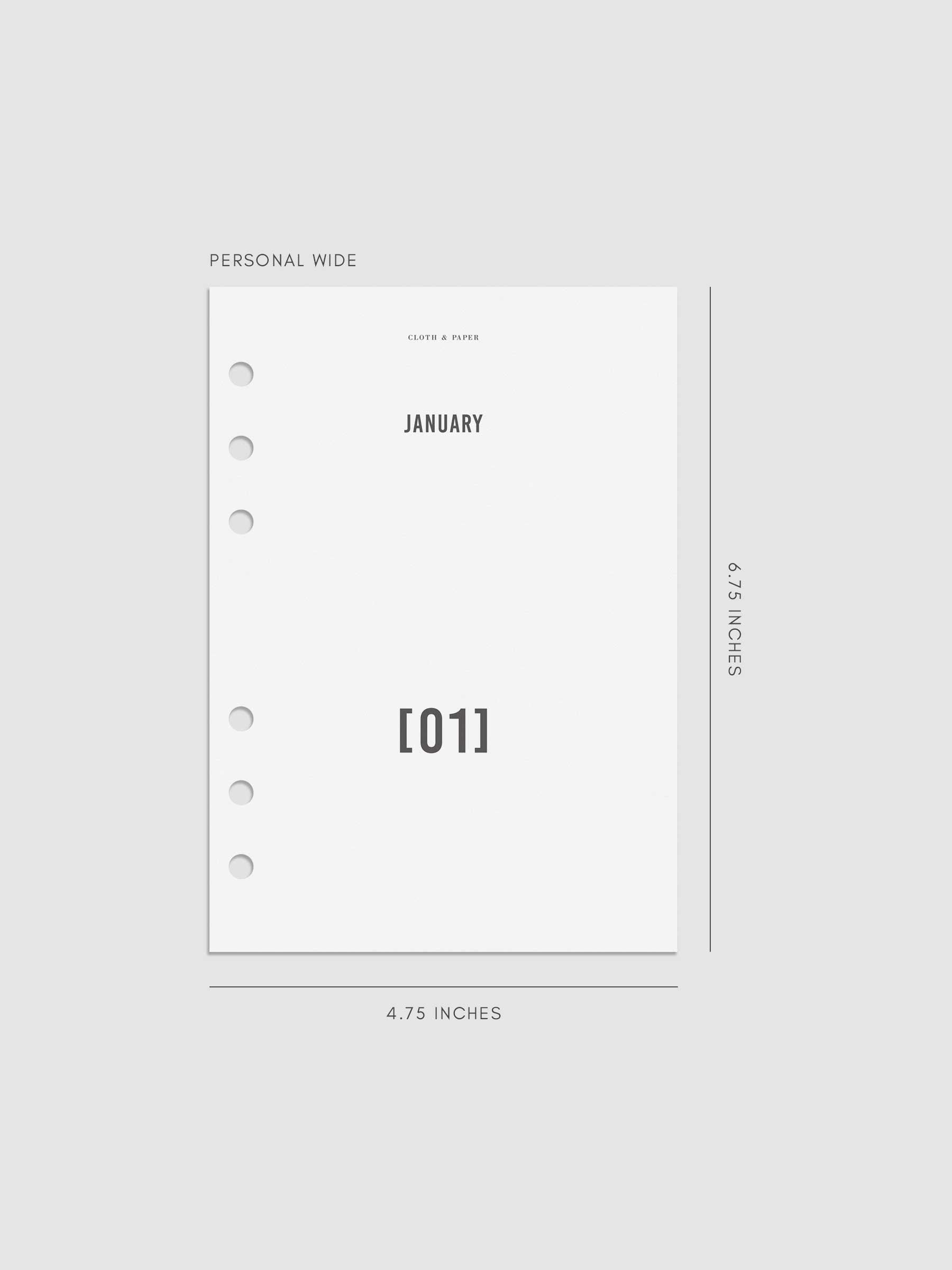 Digital mockup of dashboard in Personal Wide.