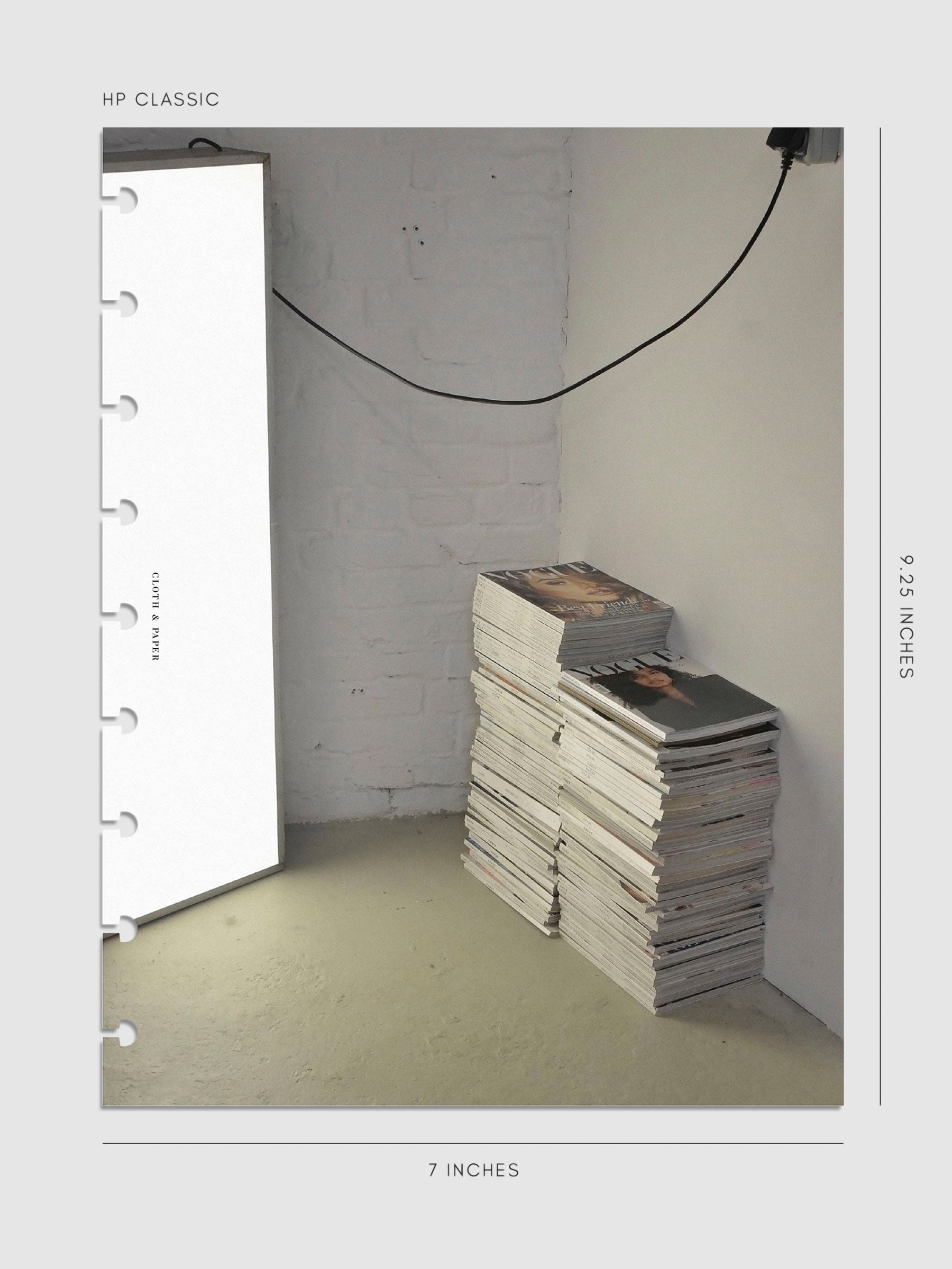 Digital mockup of dashboard in HP Classic sizing.