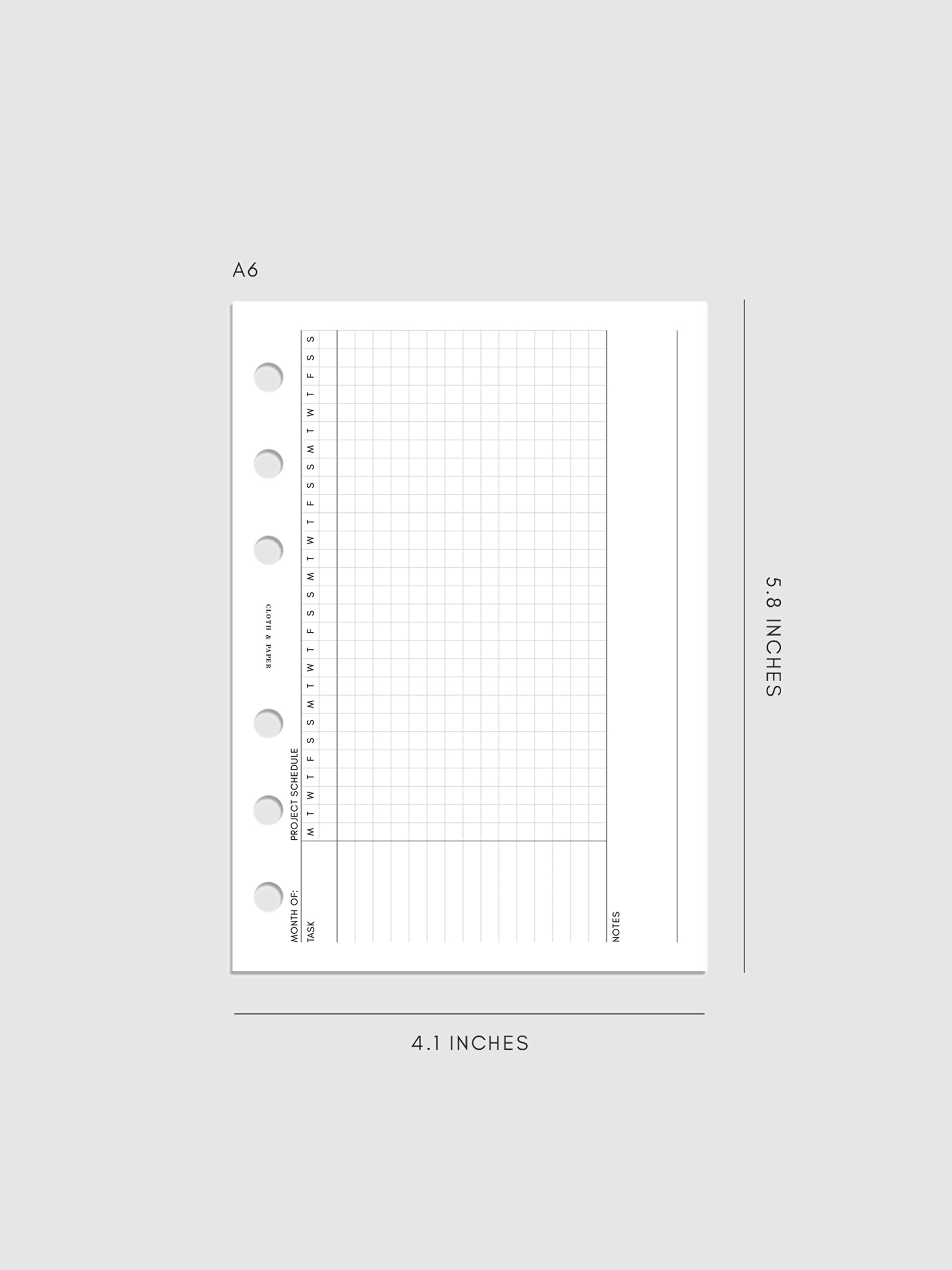 Gantt Chart Planner Inserts | Refreshed Layout