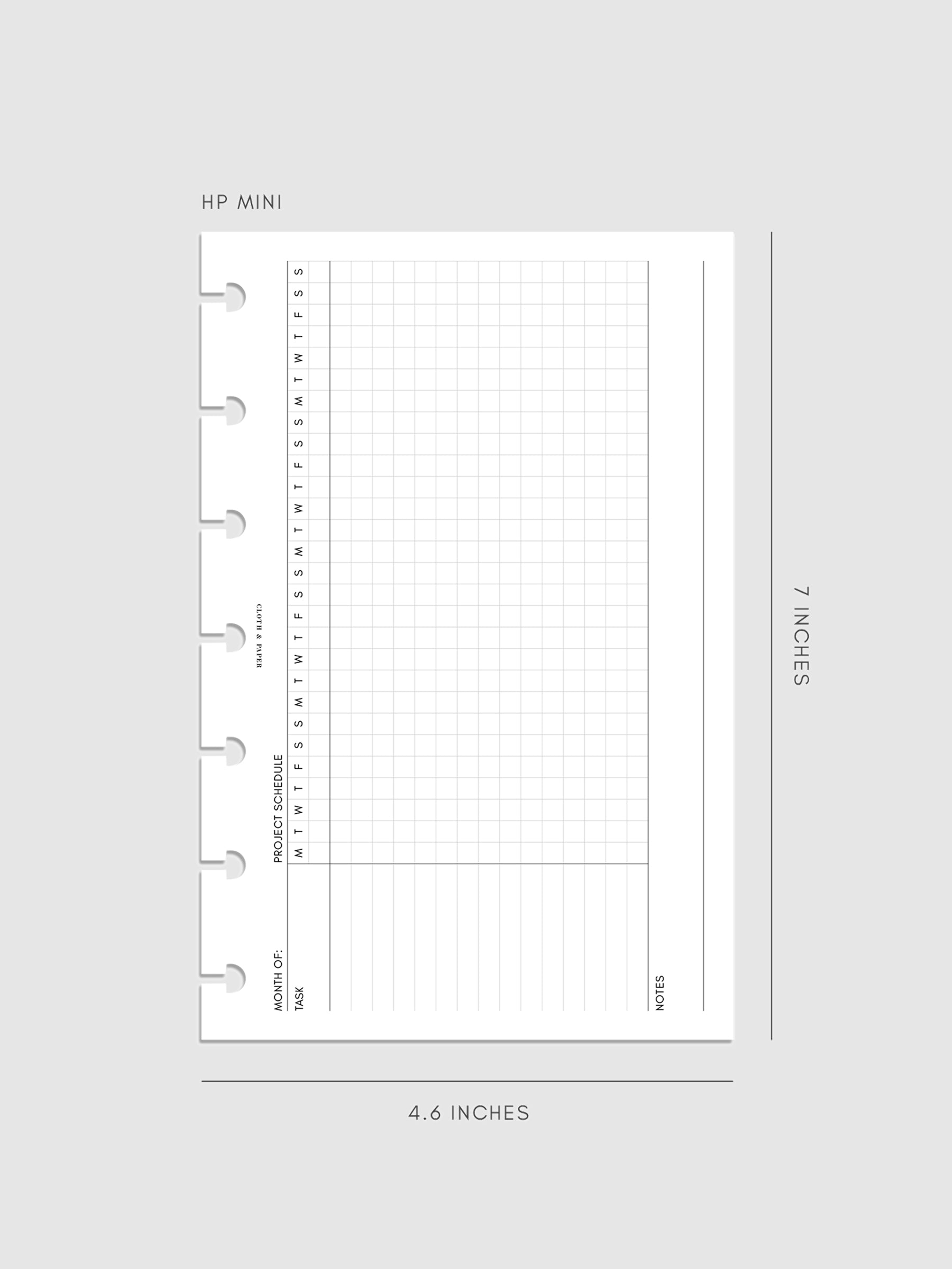 Gantt Chart Planner Inserts | Refreshed Layout