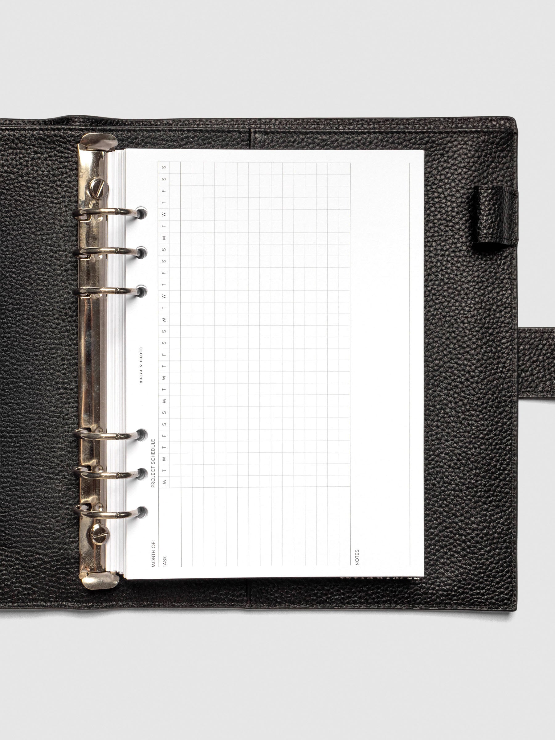 Insert in use inside a discbound planner system. Size shown is A5.